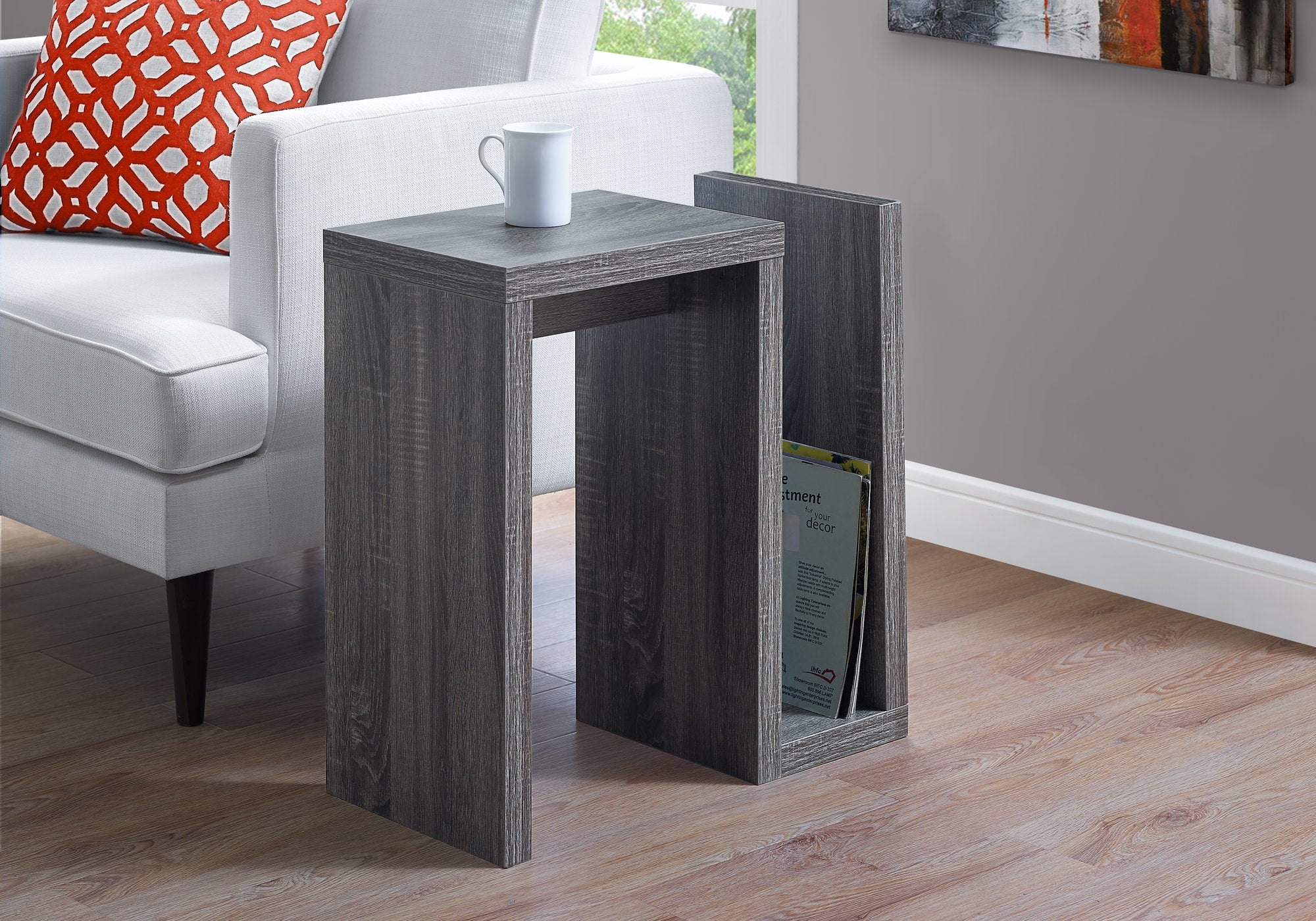 TABLE D'APPOINT - 24"H / GRIS 