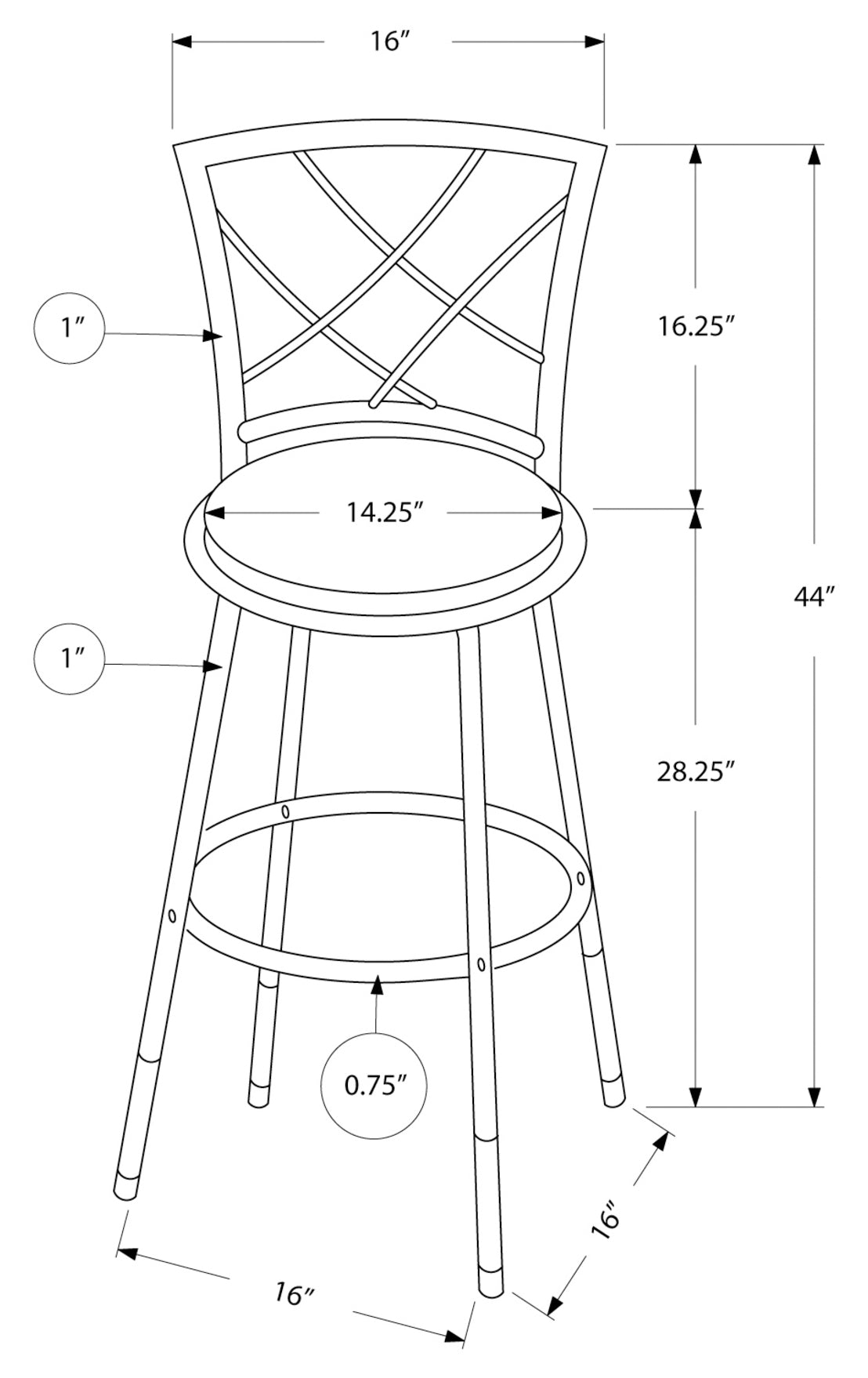 TABOURET DE BAR - 2PCS / PIVOTANT / NOIR / SIÈGE SIMILICUIR NOIR