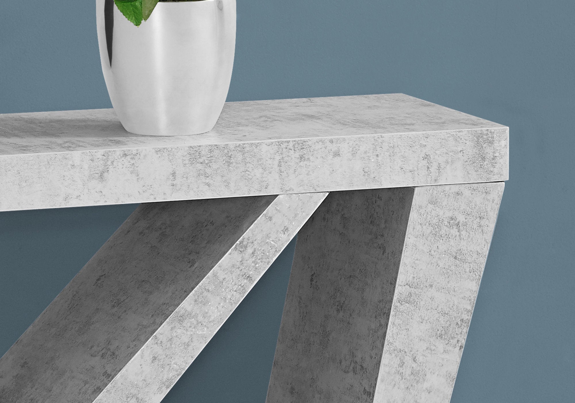 TABLE D'APPOINT - 48"L / CONSOLE D'ENTREE ASPECT CIMENT 