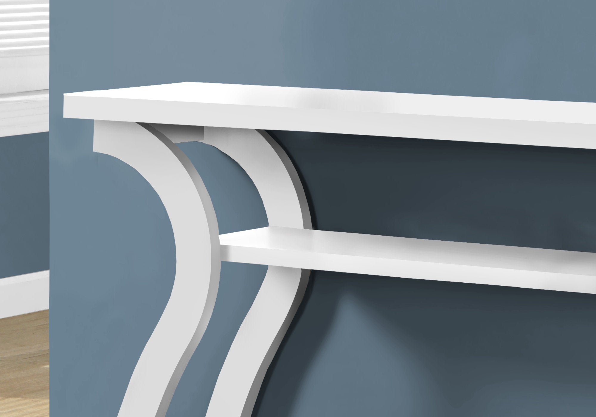 TABLE D'APPOINT - 47"L / CONSOLE D'ENTREE BLANCHE 
