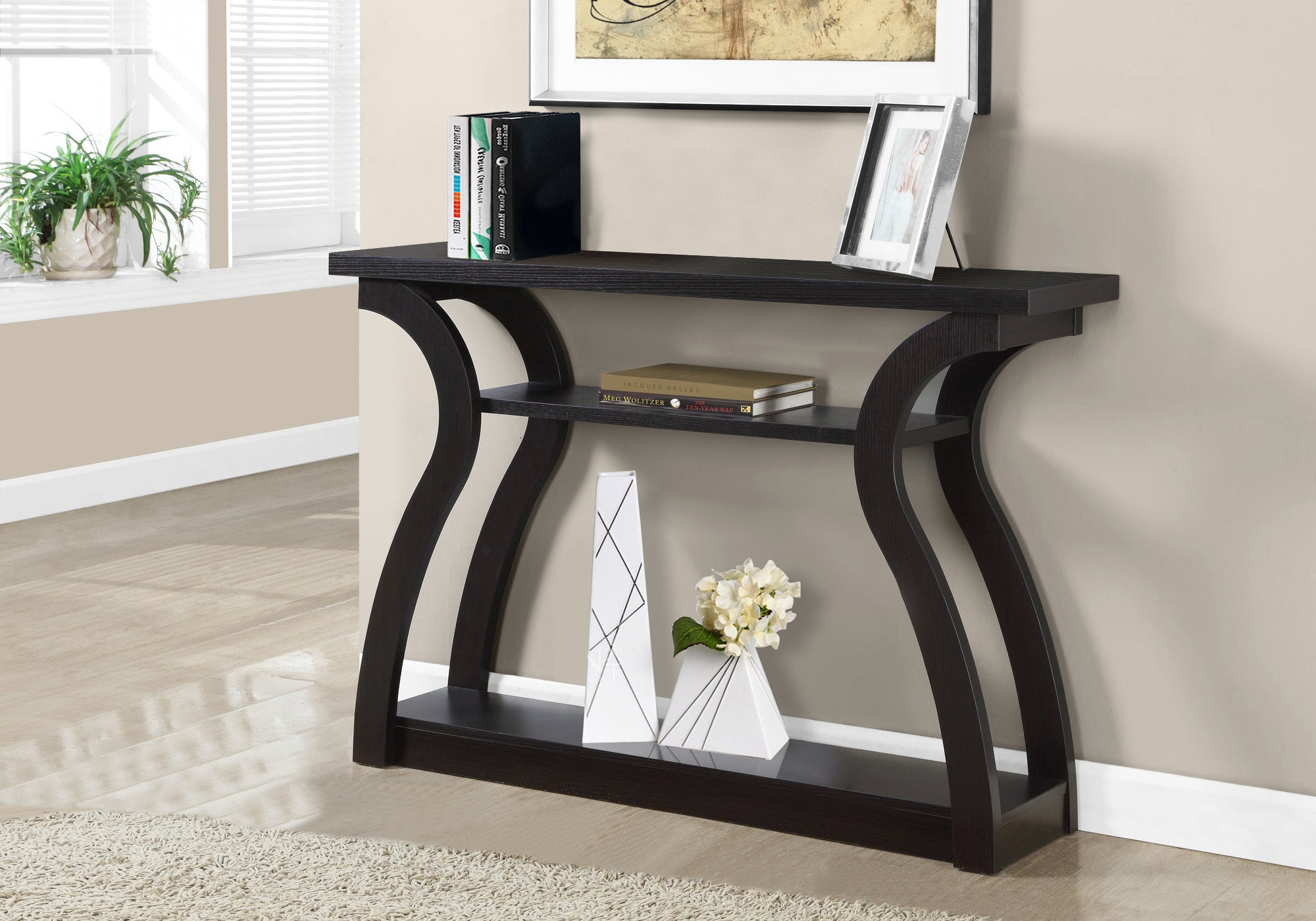 TABLE D'APPOINT - 47"L / CONSOLE D'ENTREE ESPRESSO 