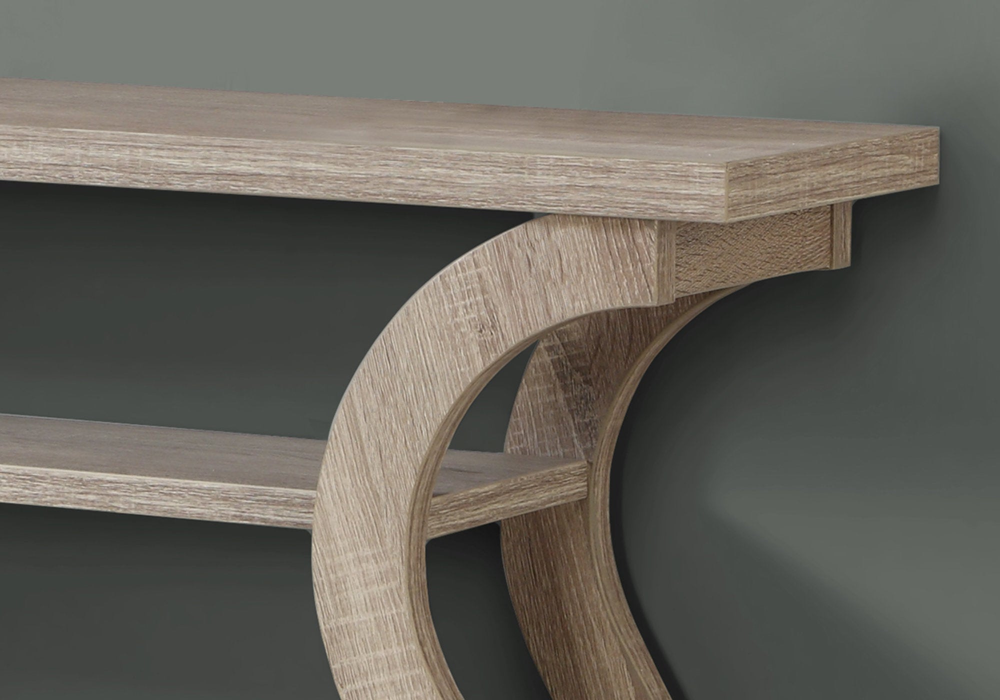 TABLE D'APPOINT - 47"L / CONSOLE D'ENTREE TAUPE FONCE 