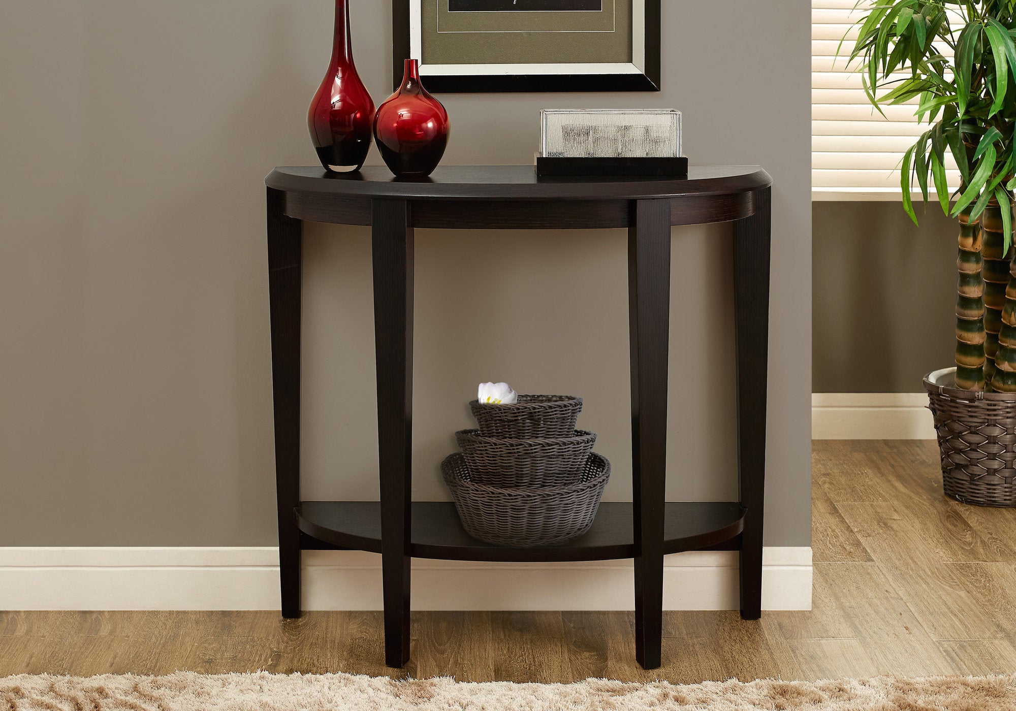 TABLE D'APPOINT - 36"L / CONSOLE D'ENTREE ESPRESSO 