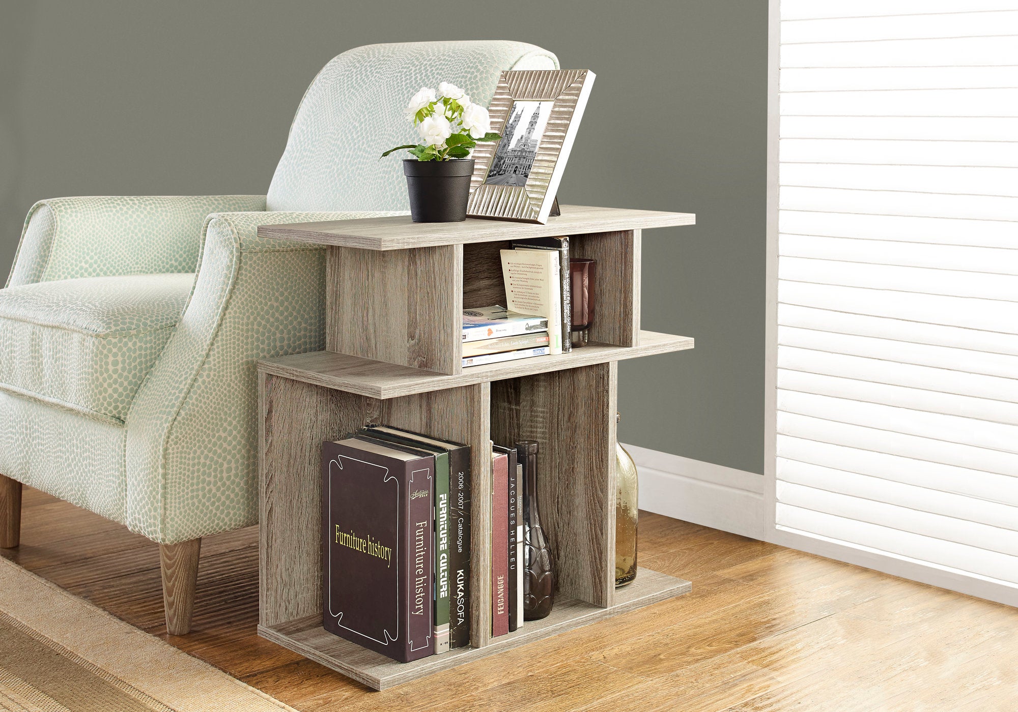 TABLE D'APPOINT - 24"H / TAUPE FONCE