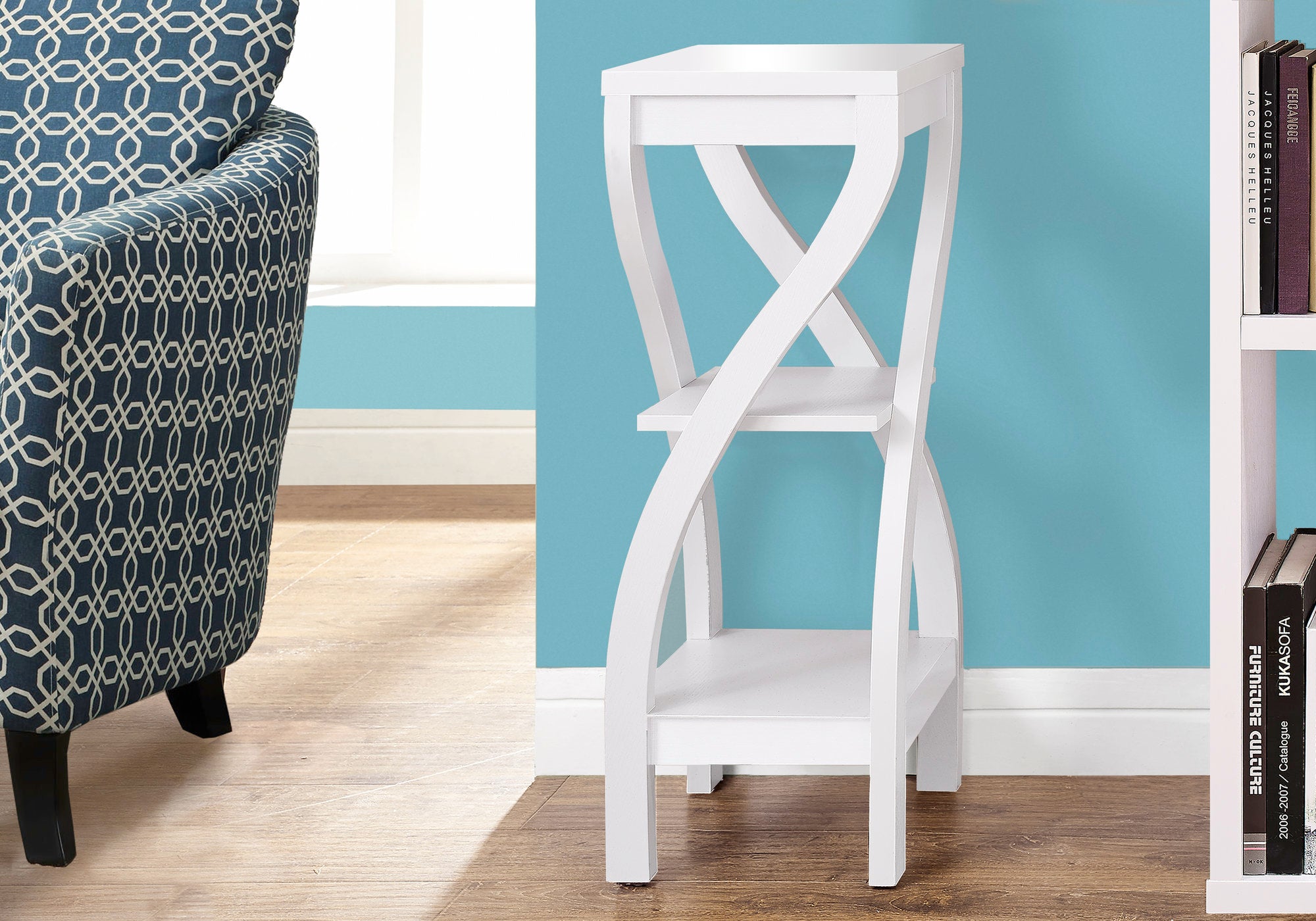TABLE D'APPOINT - 32"H / BLANC 
