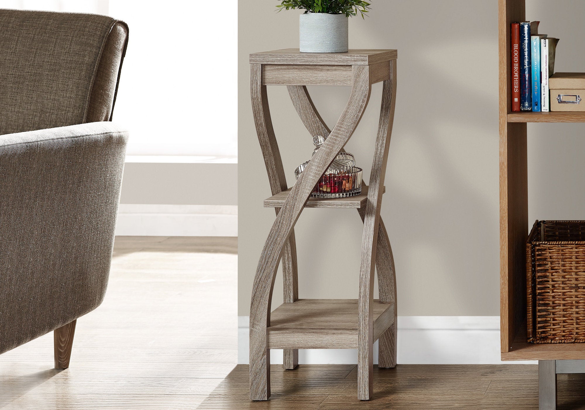 TABLE D'APPOINT - 32"H / FONCE TAUPE 