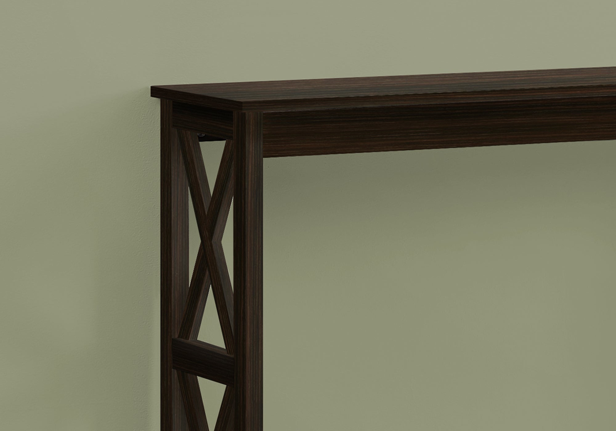 TABLE D'APPOINT - 48"L / CONSOLE D'ENTREE ESPRESSO 