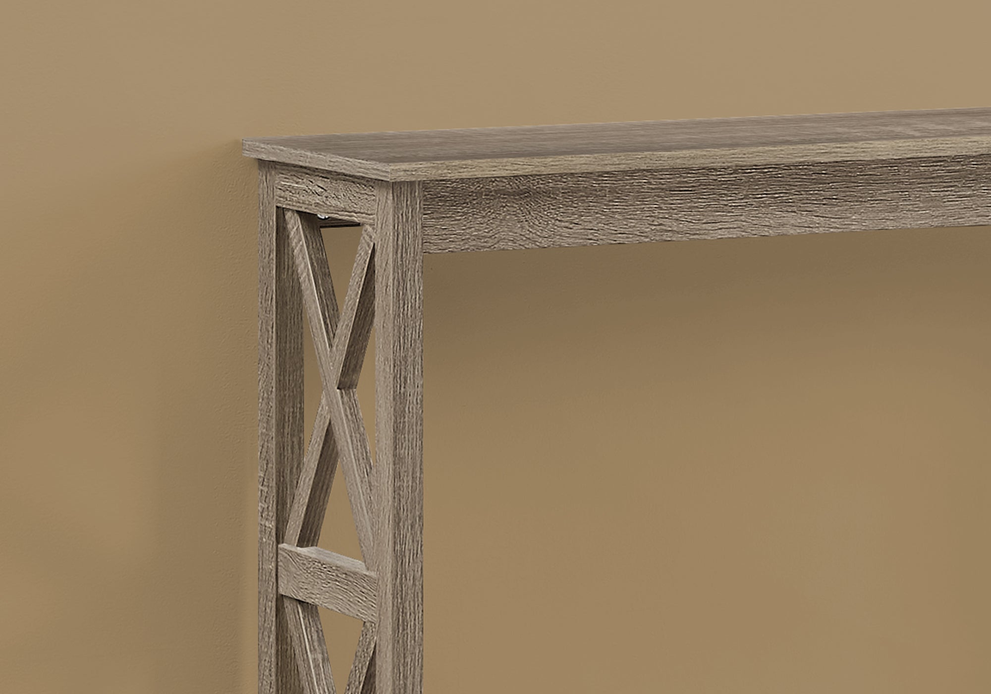 TABLE D'APPOINT - 48"L / CONSOLE D'ENTREE TAUPE FONCE 