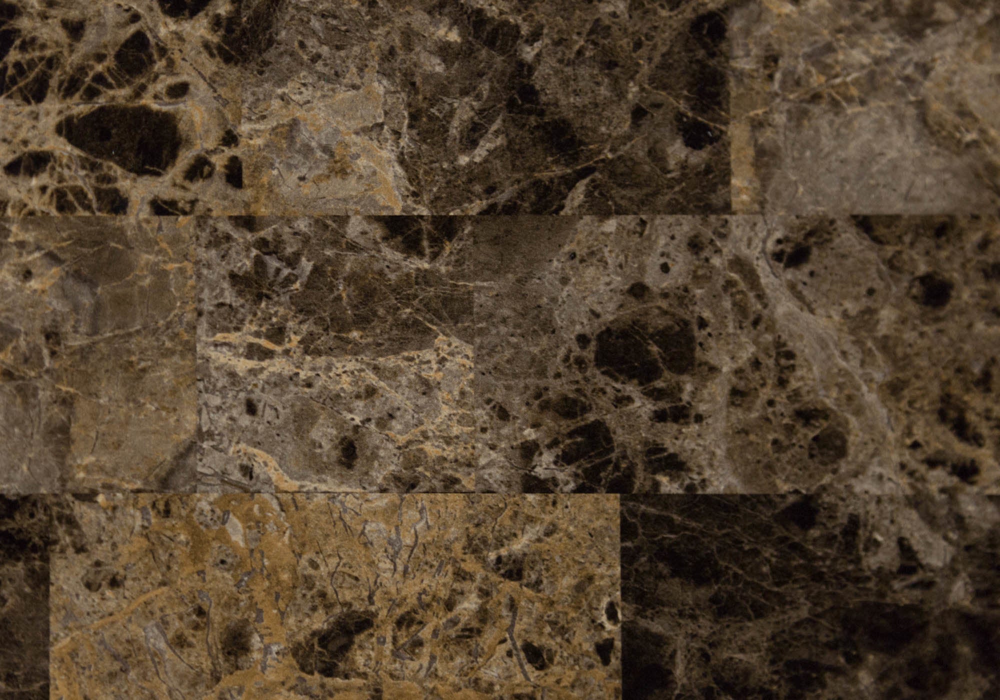 TABLE D'APPOINT - MARBRE ESPRESSO / MÉTAL BRONZE 