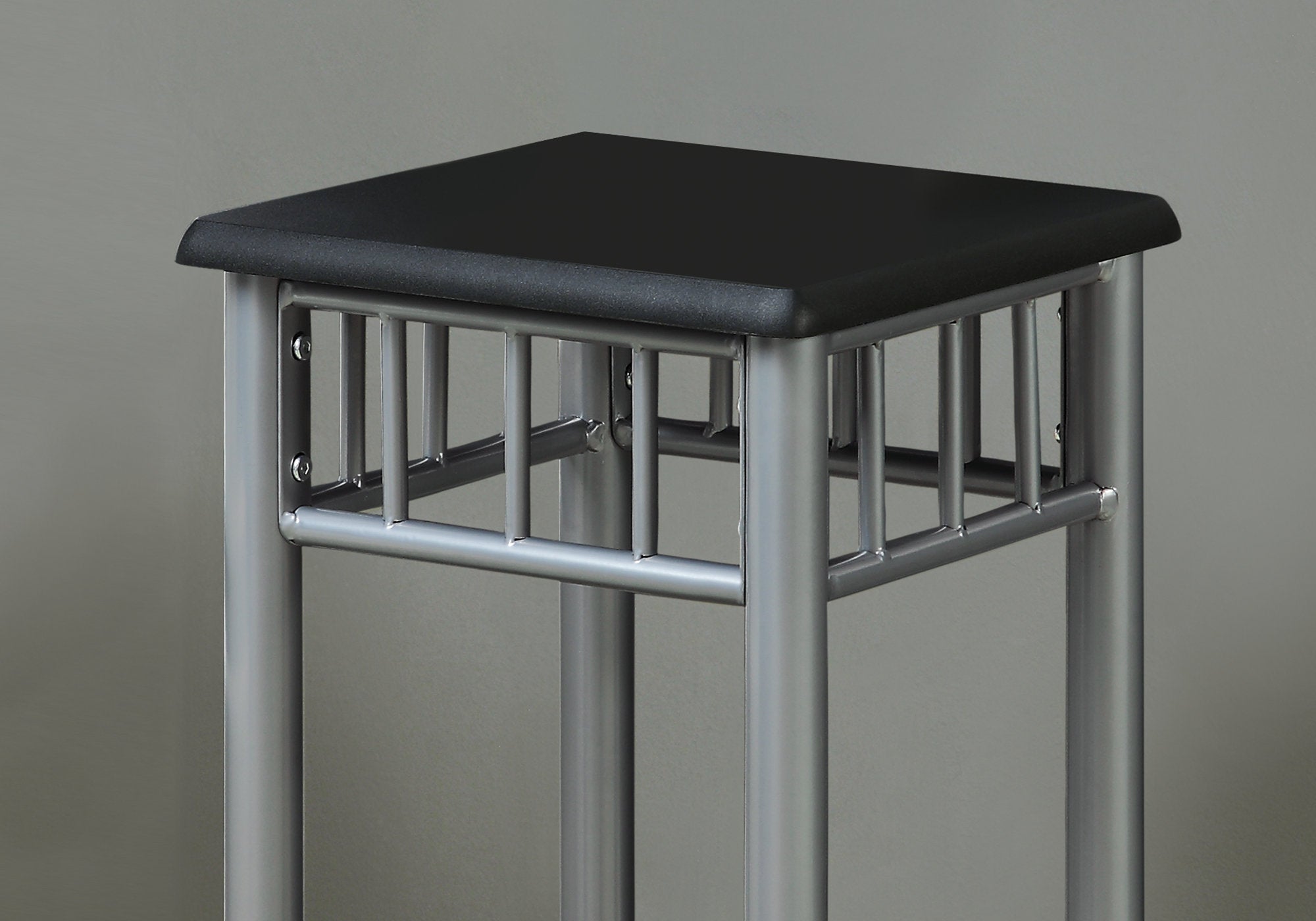 TABLE D'APPOINT - NOIR / MÉTAL ARGENT 