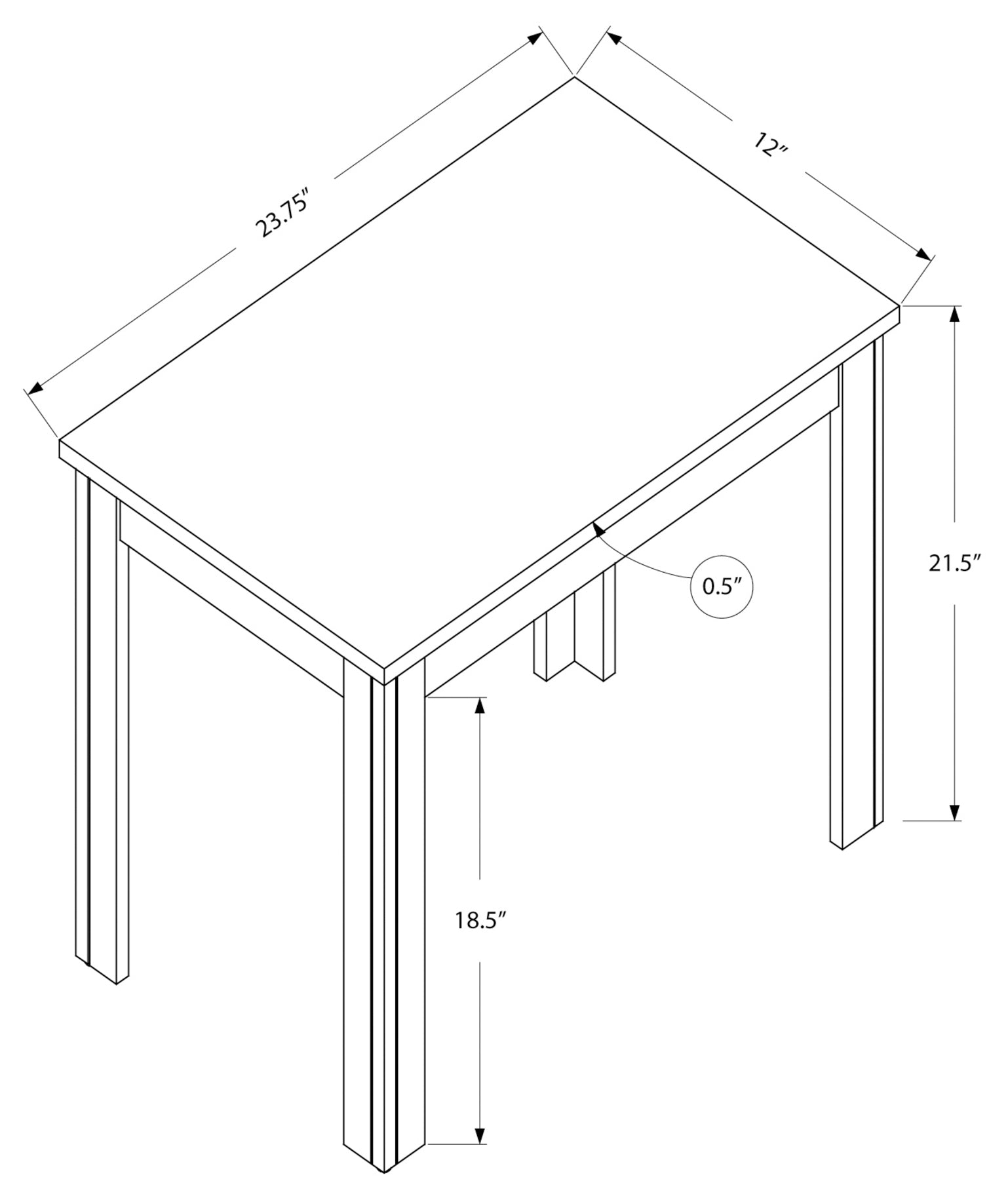 TABLE D'APPOINT - CHÊNE NOIR 