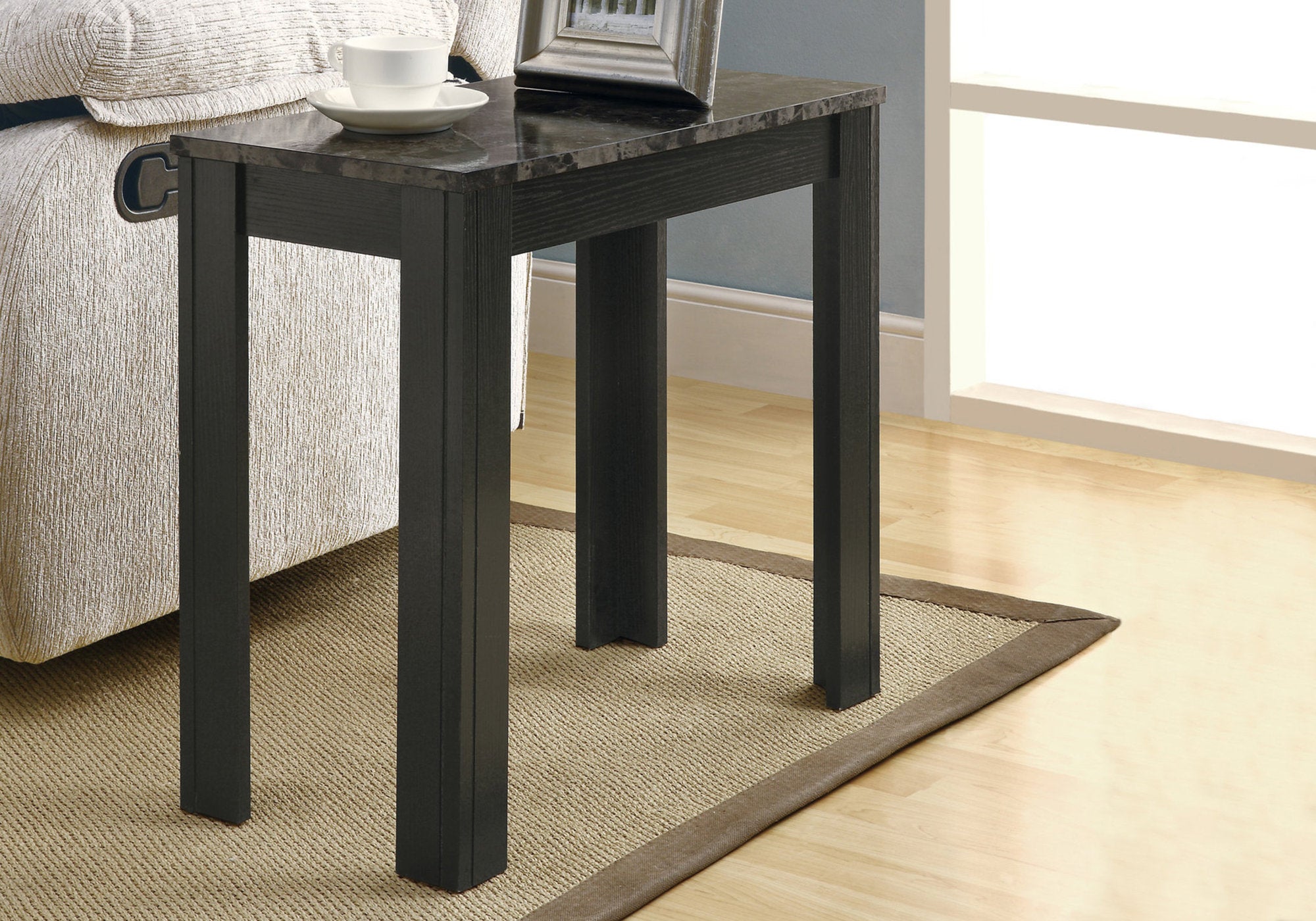 TABLE D'APPOINT - MARBRE NOIR / GRIS 