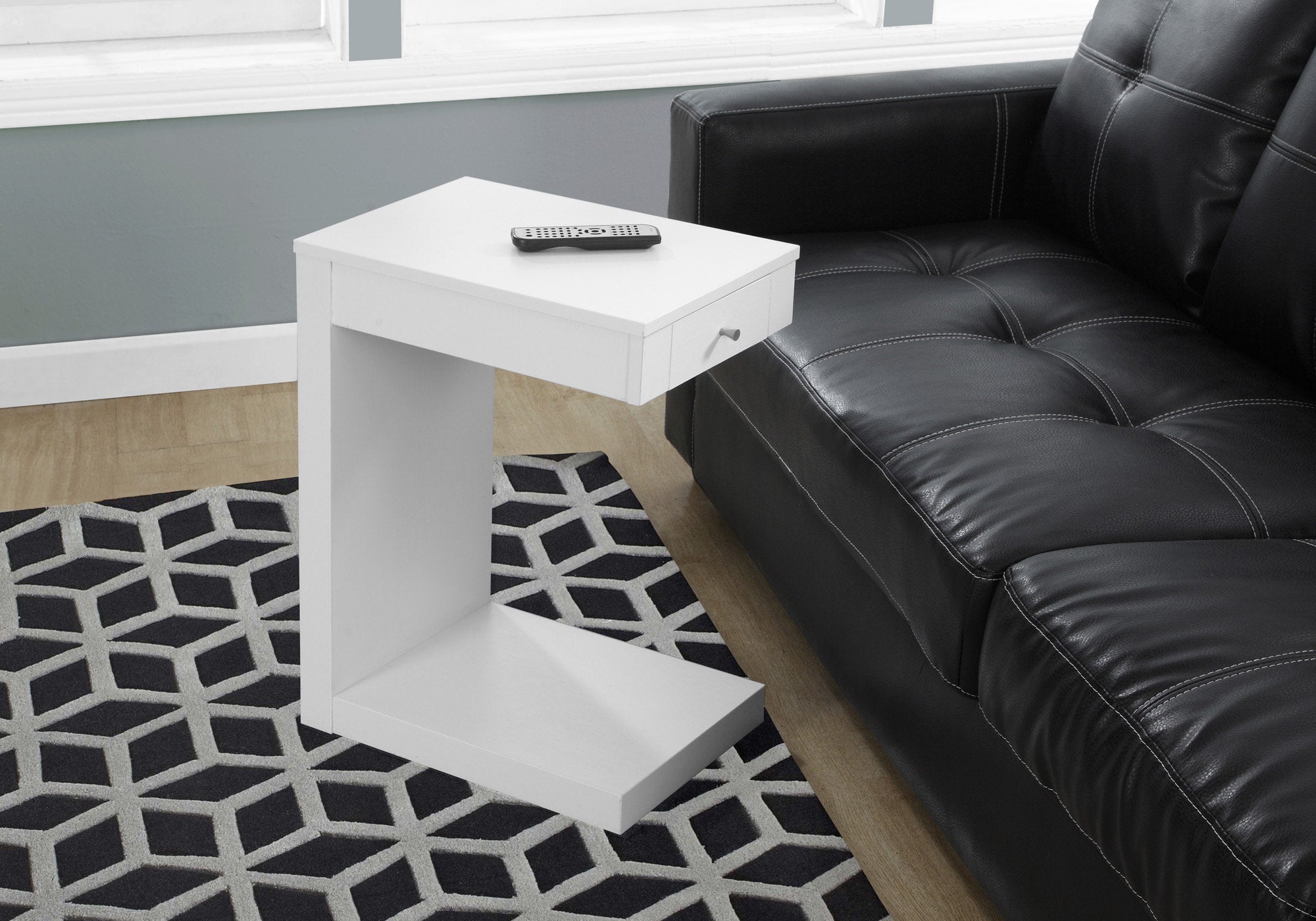 TABLE D'APPOINT - BLANCHE AVEC UN TIROIR 