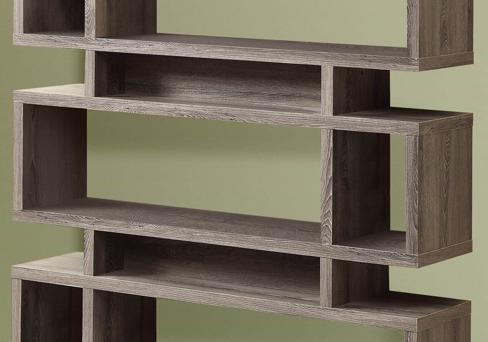 BIBLIOTHÈQUE - 55"H / STYLE MODERNE TAUPE FONCÉ