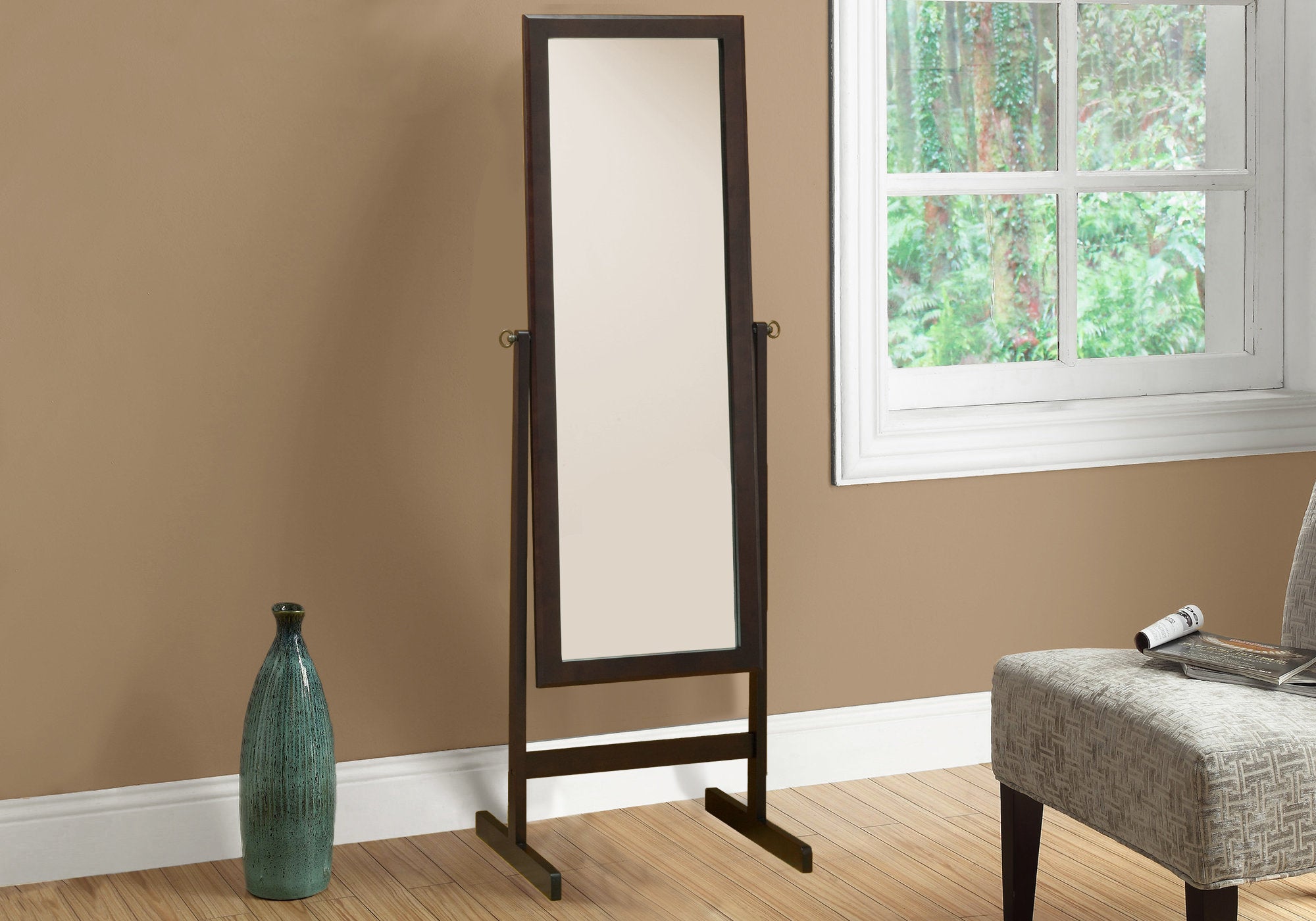 MIROIR - 60"H / CADRE BOIS ESPRESSO 