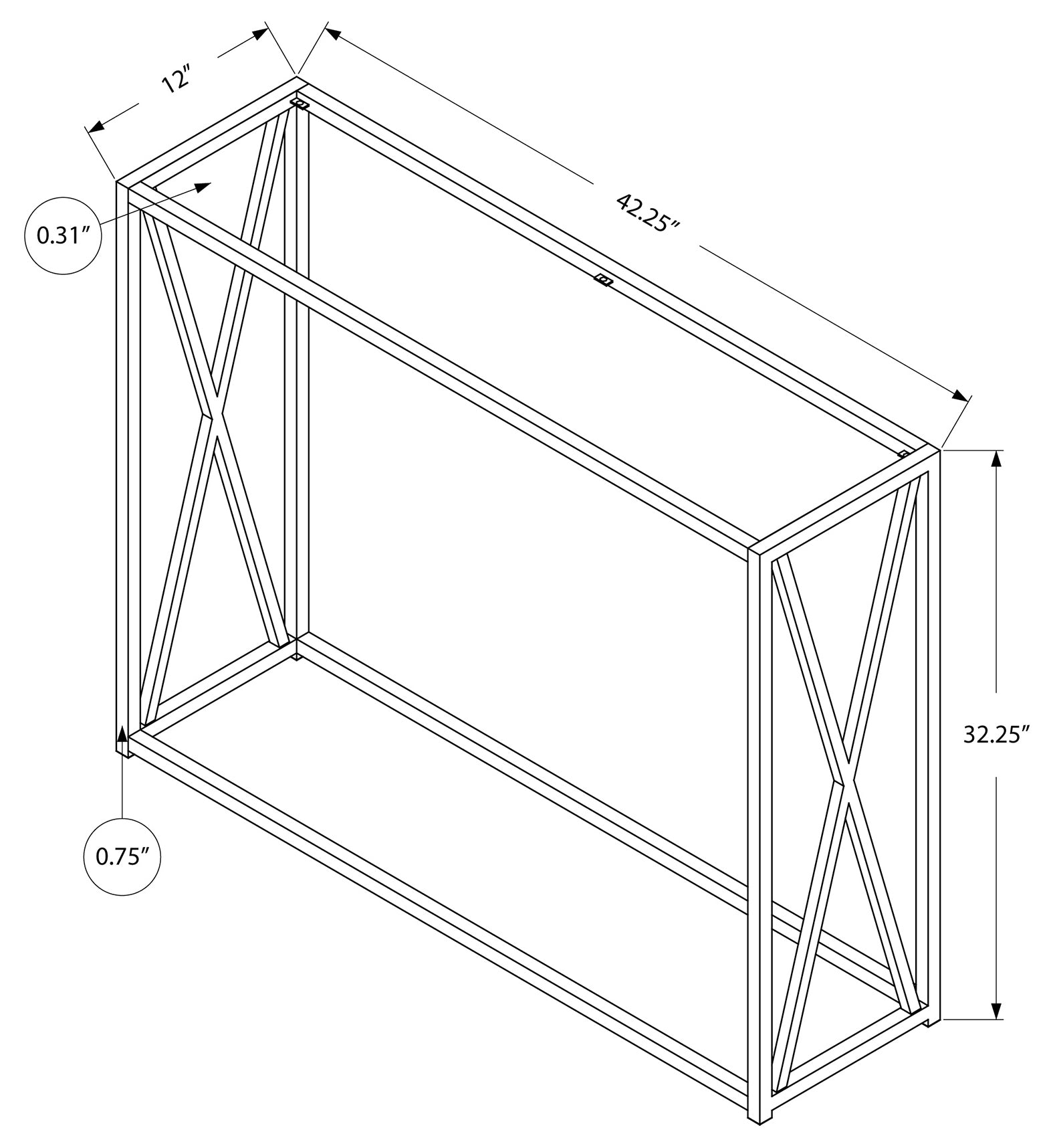 TABLE D'APPOINT - 42"L / MÉTAL DORÉ AVEC VERRE TREMPÉ 
