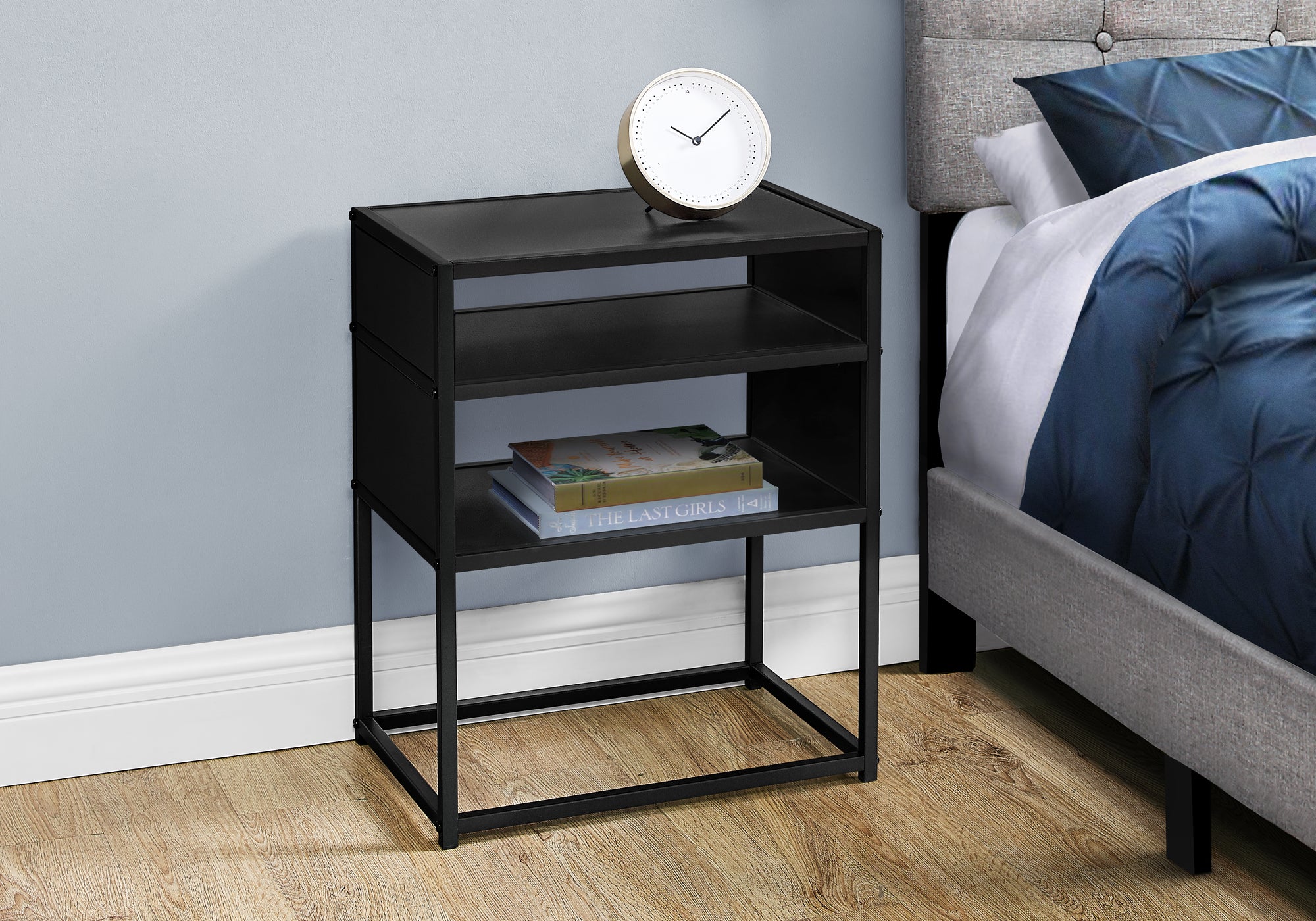TABLE D'APPOINT - 22"H / NOIR / METAL NOIR 