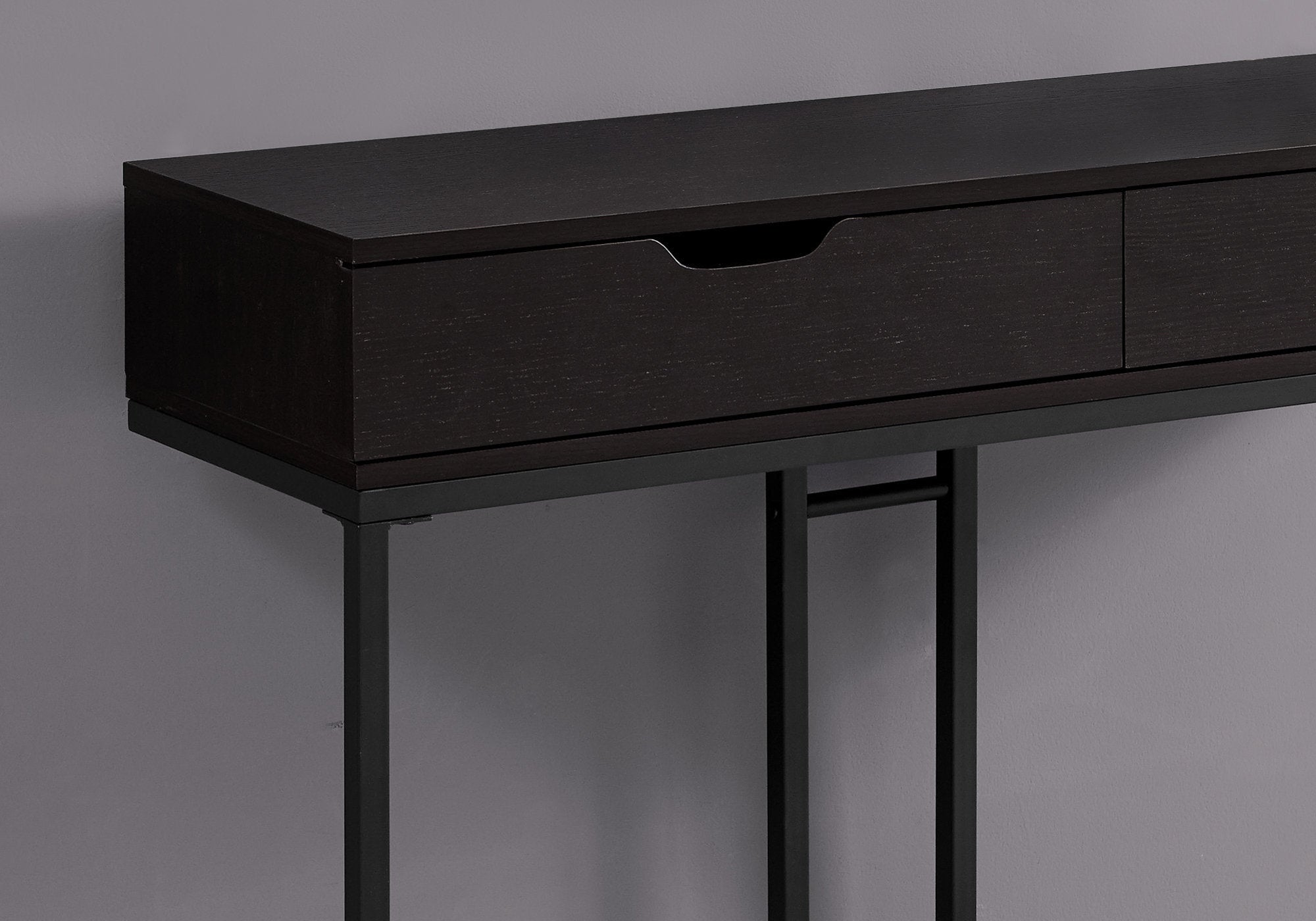 TABLE D'APPOINT - 42"L / ESPRESSO / CONSOLE D'ENTREE NOIRE 