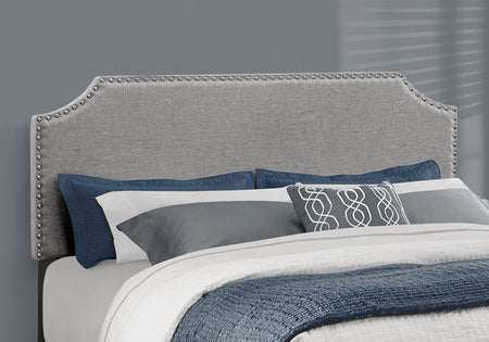 LIT - GRAND LIT / LIN GRIS AVEC BORDURE CHROME