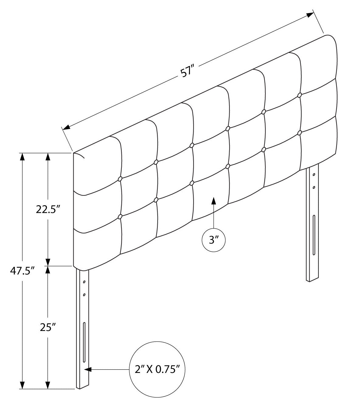 LIT - PLEIN TAILLE / TÊTE DE LIT EN LIN GRIS UNIQUEMENT