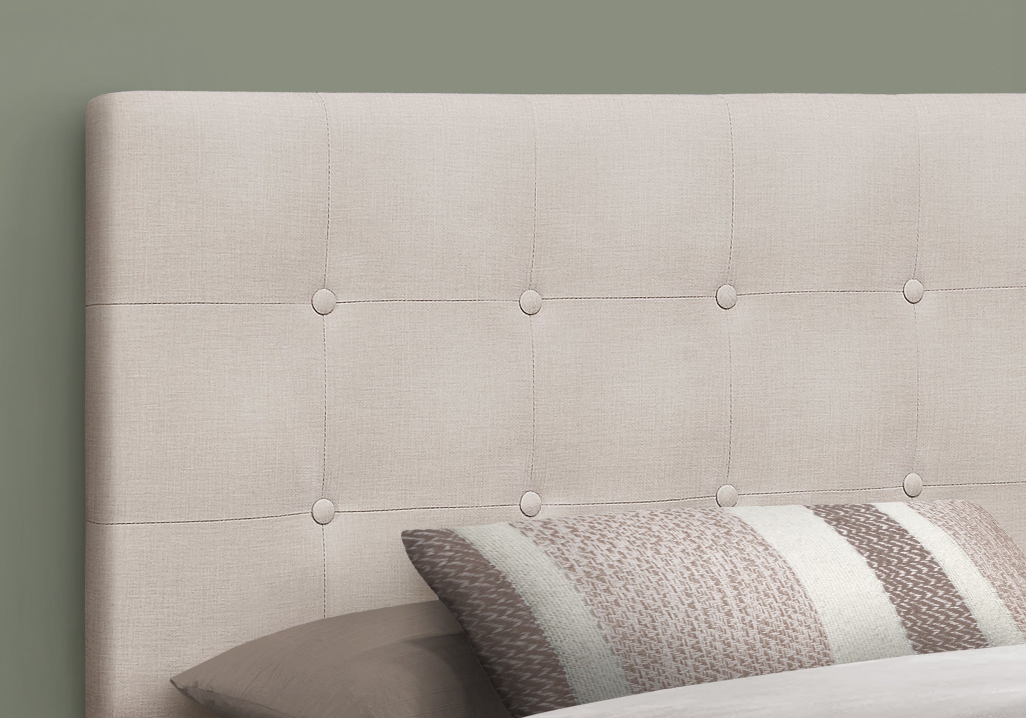 LIT - TAILLE SIMPLE / TÊTE DE LIT EN LIN BEIGE UNIQUEMENT