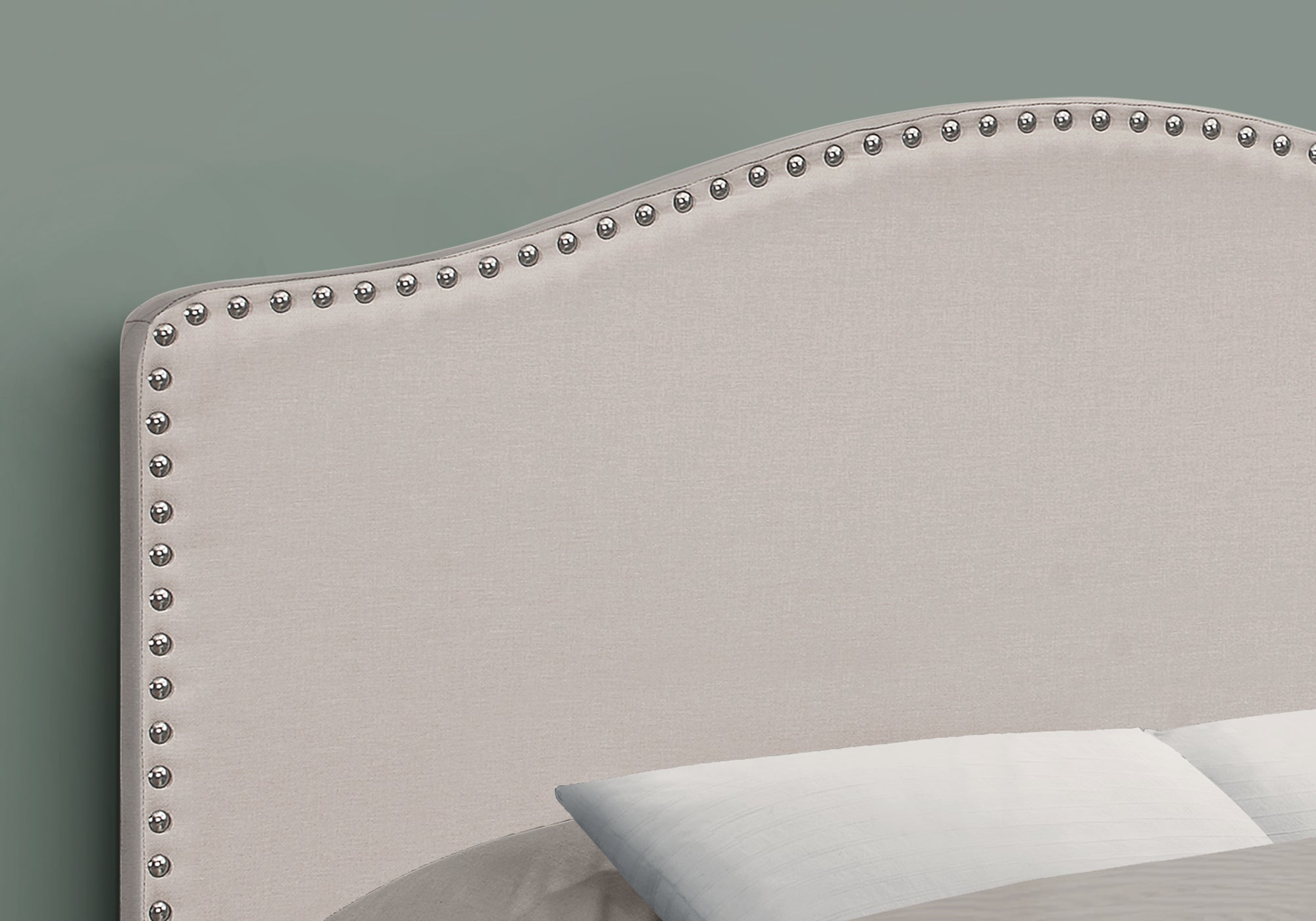 LIT - PLEIN TAILLE / TÊTE DE LIT EN LIN BEIGE SEULEMENT