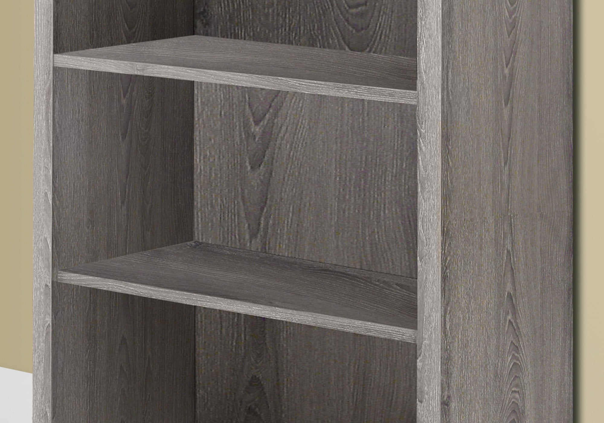 BIBLIOTHEQUE - 48"H / TAUPE FONCE AVEC TABLETTES AJUSTABLES