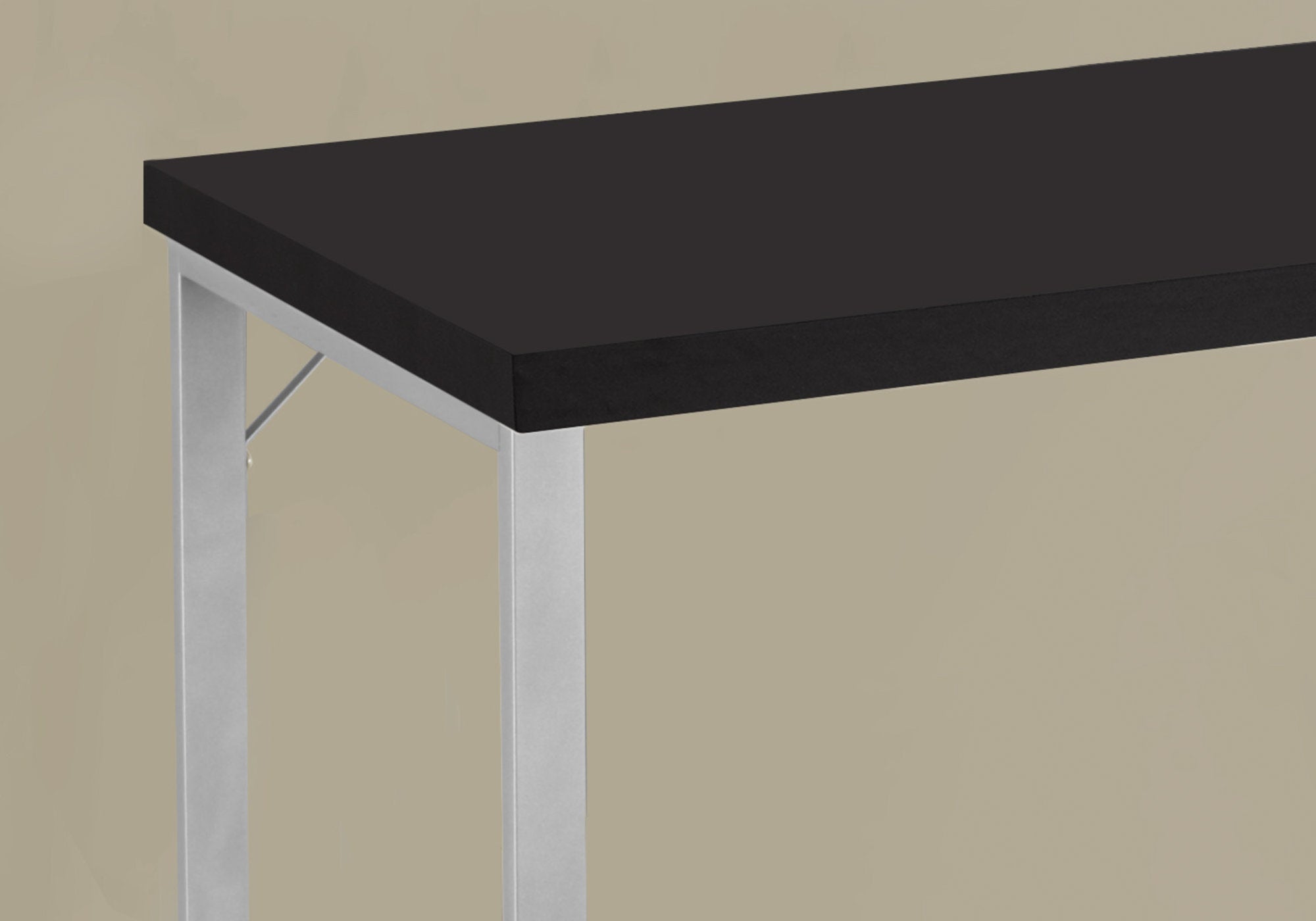 BUREAU D'ORDINATEUR - 48"L / ESPRESSO / METAL ARGENT 