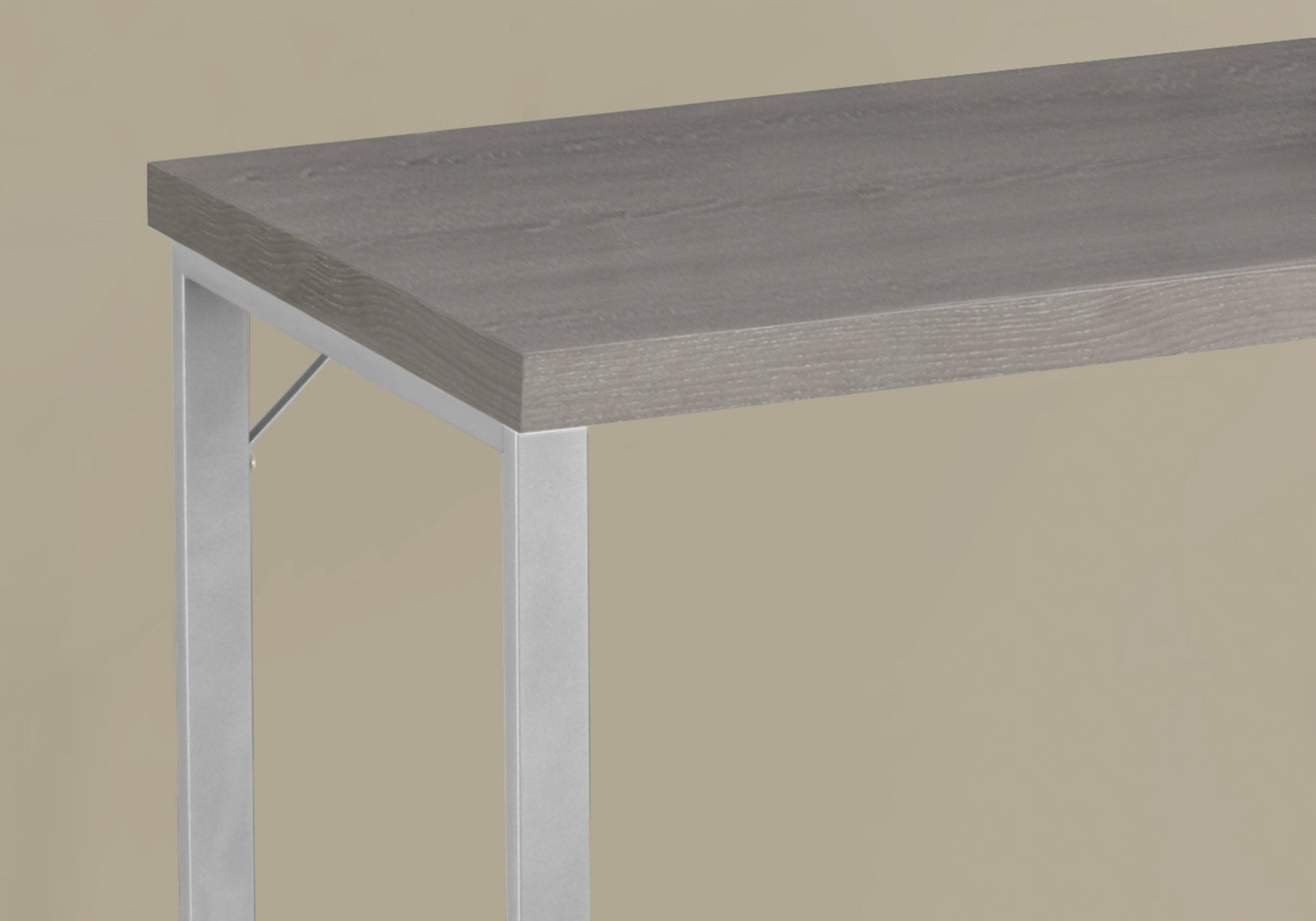 BUREAU D'ORDINATEUR - 48"L / TAUPE FONCE / METAL ARGENT 