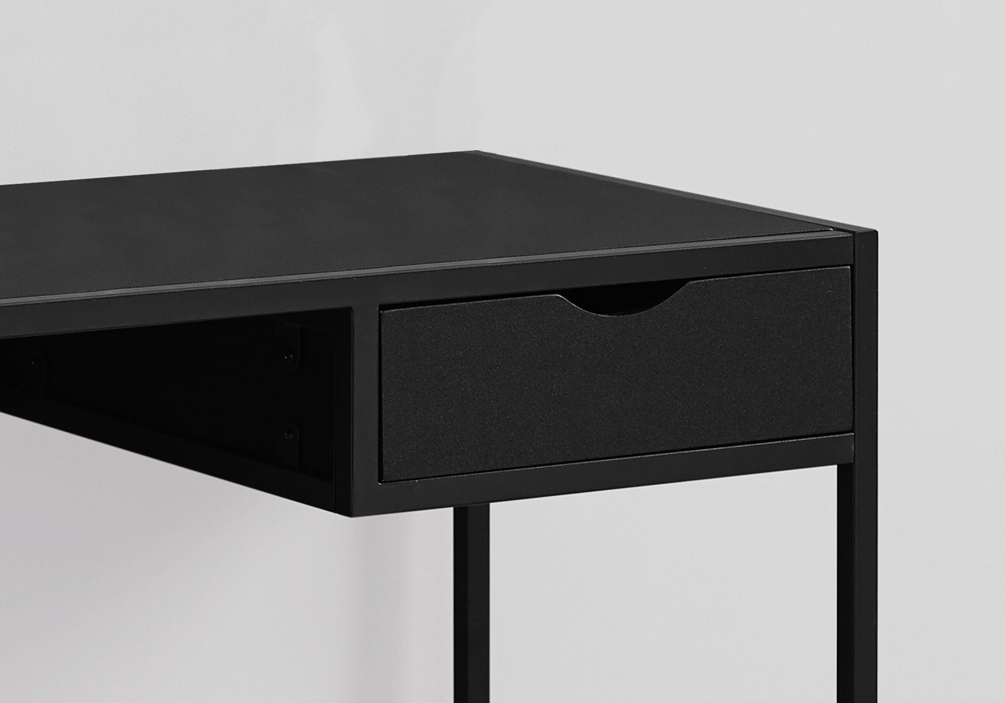 BUREAU D'ORDINATEUR - 42"L / NOIR / MÉTAL NOIR