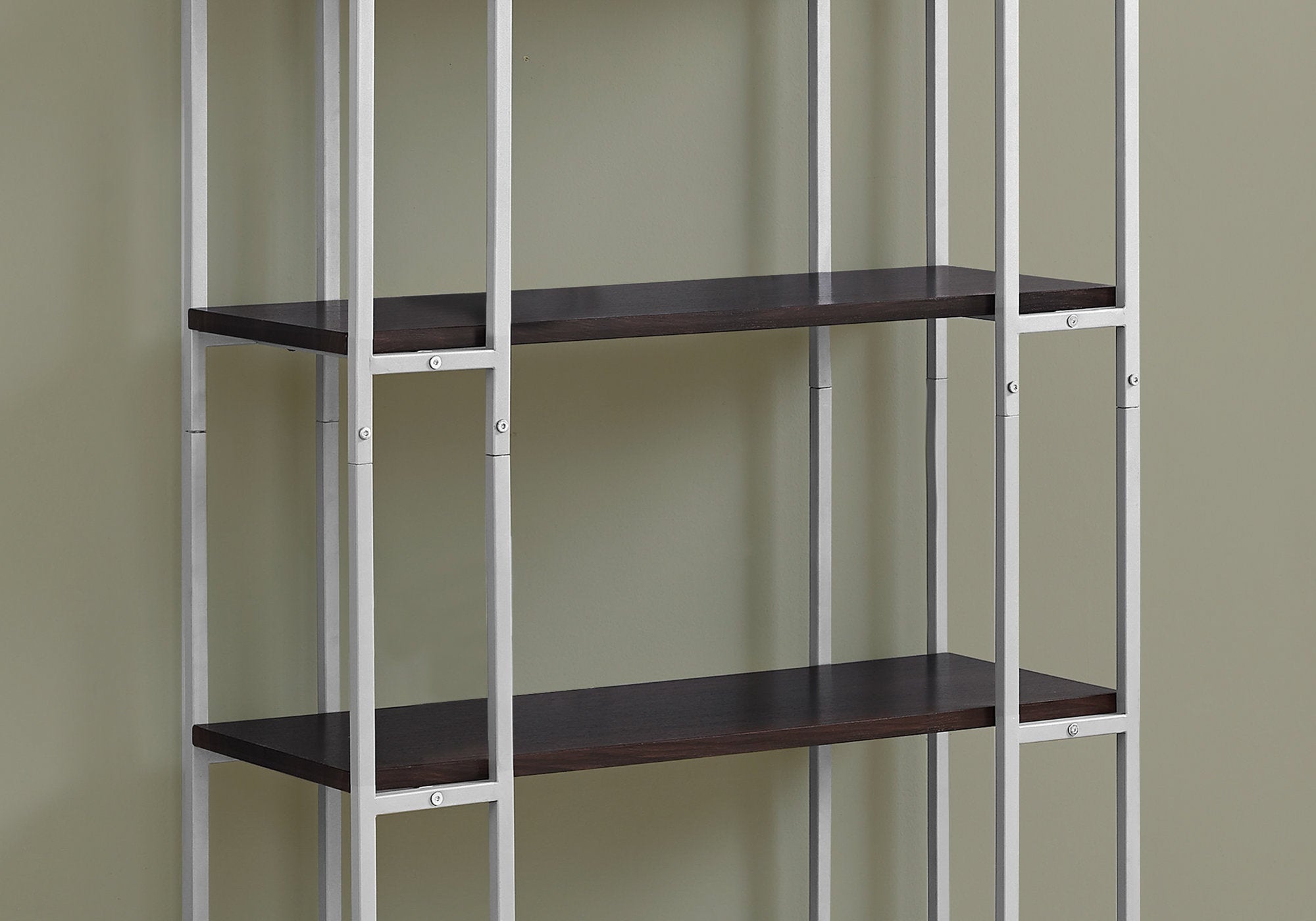 BIBLIOTHEQUE - 60"H / ESPRESSO / METAL ARGENT
