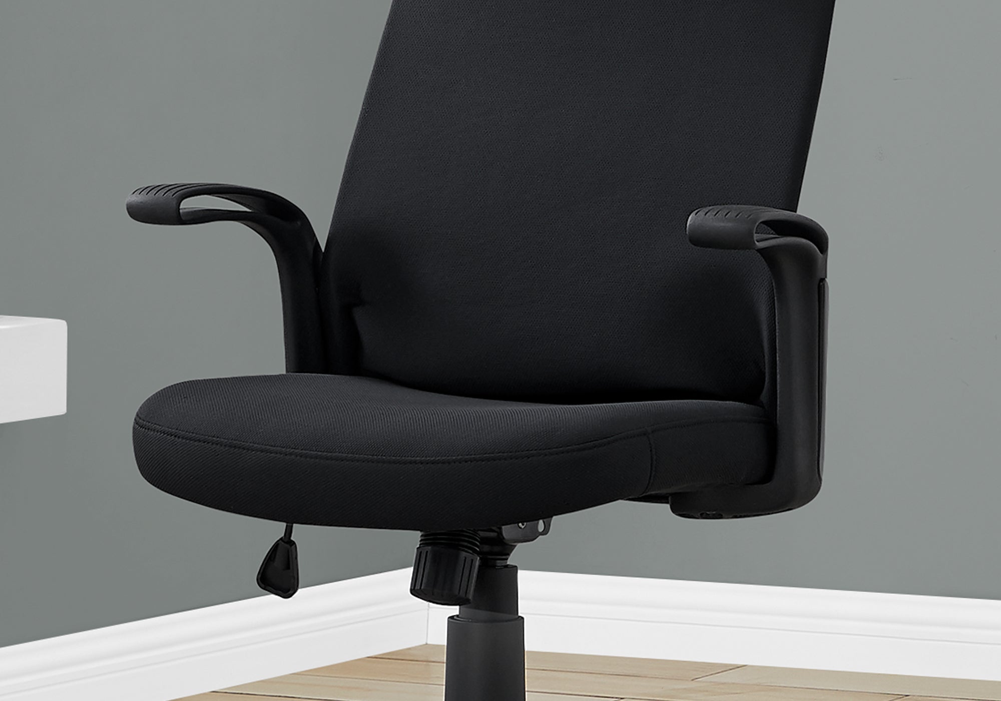CHAISE DE BUREAU - NOIR / TISSU NOIR / MULTIPOSITIONS 