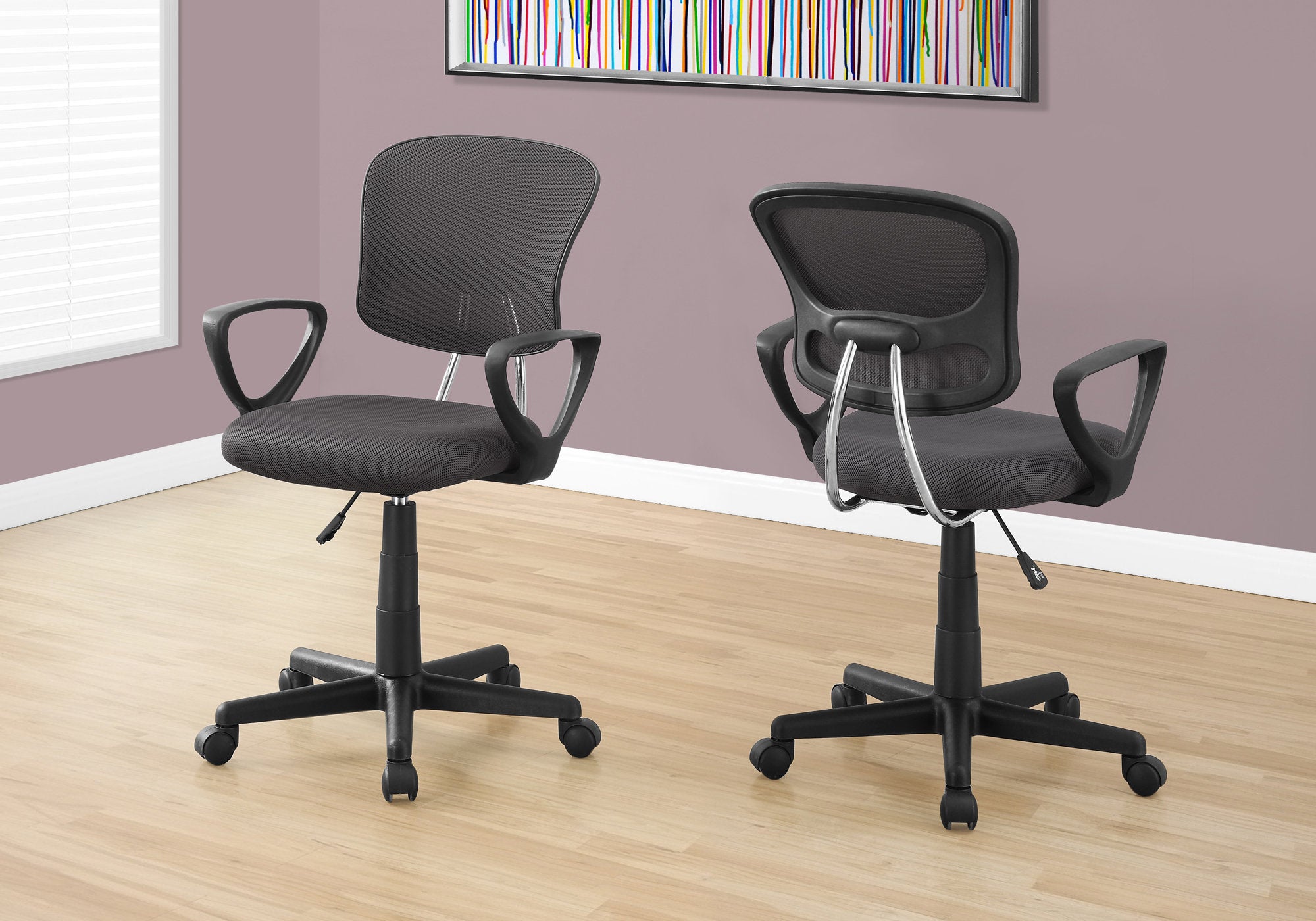 CHAISE DE BUREAU - MESH GRIS JUVENILE / MULTIPOSITIONS 