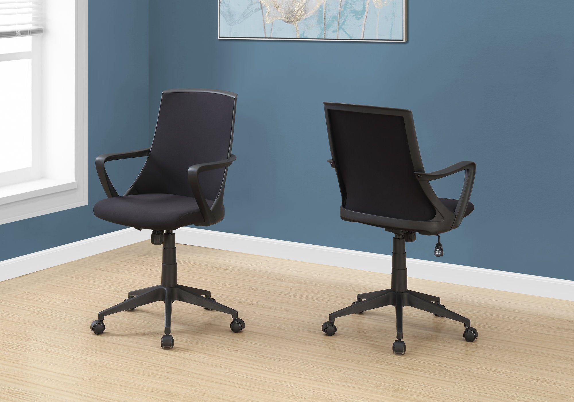 CHAISE DE BUREAU - NOIR / MESH NOIR / MULTIPOSITIONS 