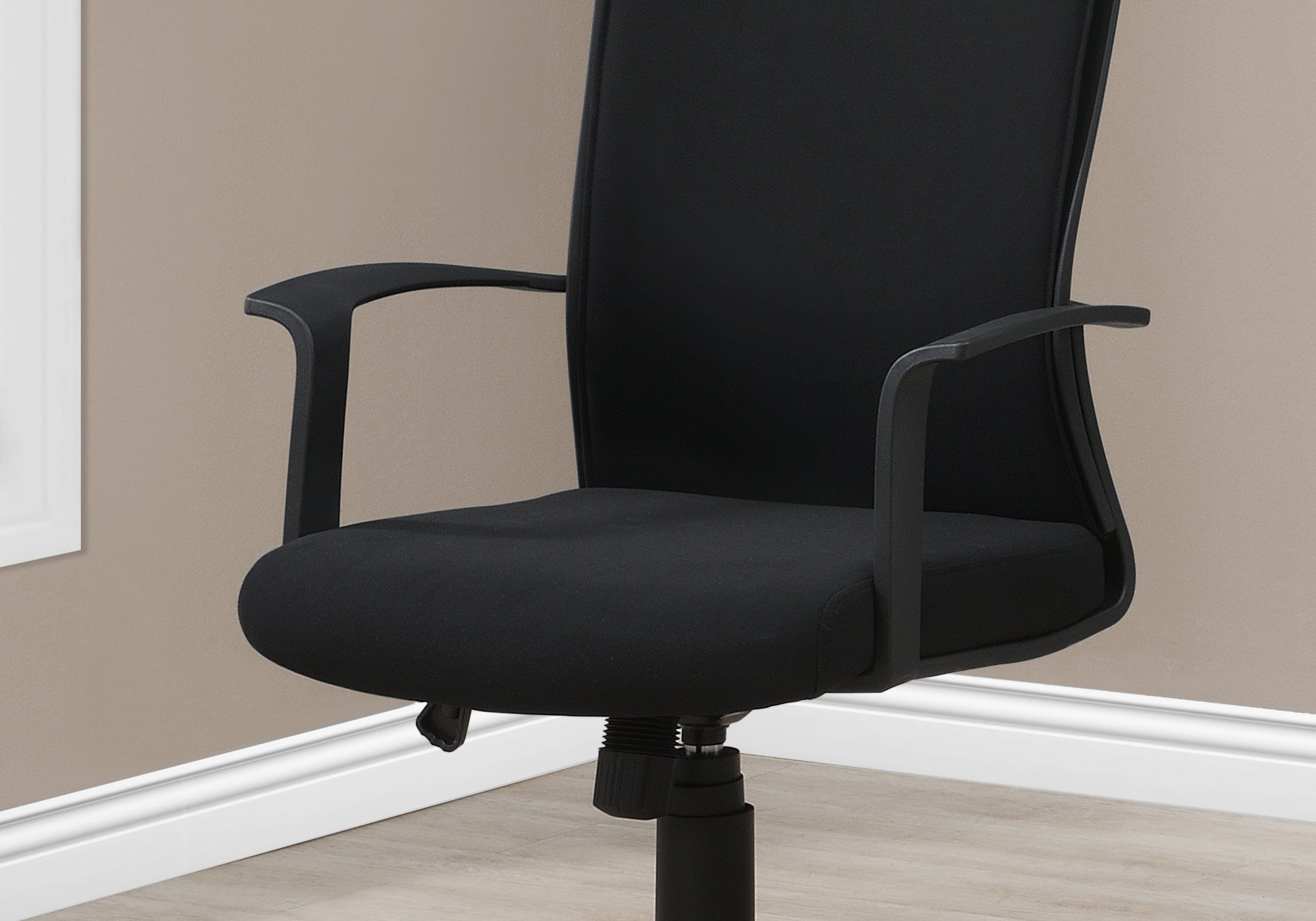 CHAISE DE BUREAU - NOIR / TISSU NOIR / DOSSIER HAUT EXECUTIVE