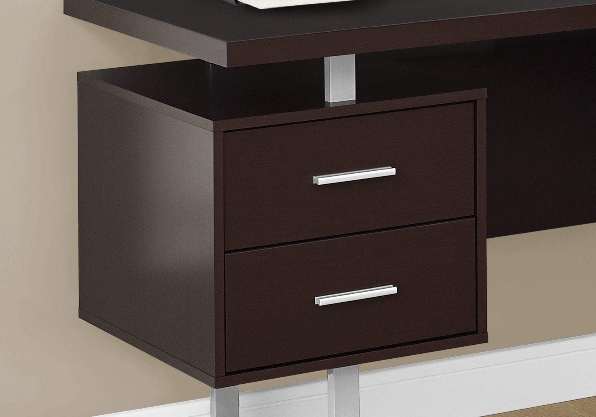 BUREAU D'ORDINATEUR - 70"L / ESPRESSO ORIENTATION GAUCHE OU DROITE 
