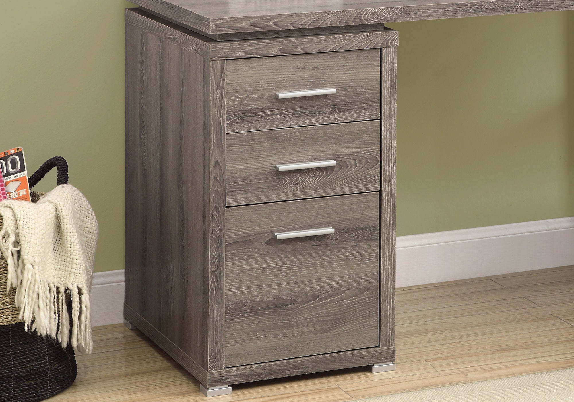 BUREAU D'ORDINATEUR - COIN DROIT OU GAUCHE TAUPE FONCÉ 