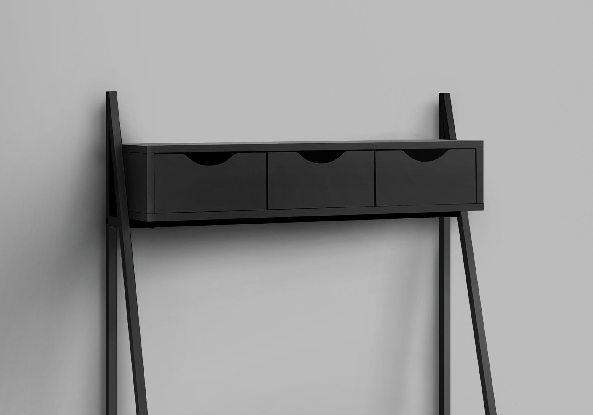 BUREAU D'ORDINATEUR - 32"L / NOIR / MÉTAL NOIR 