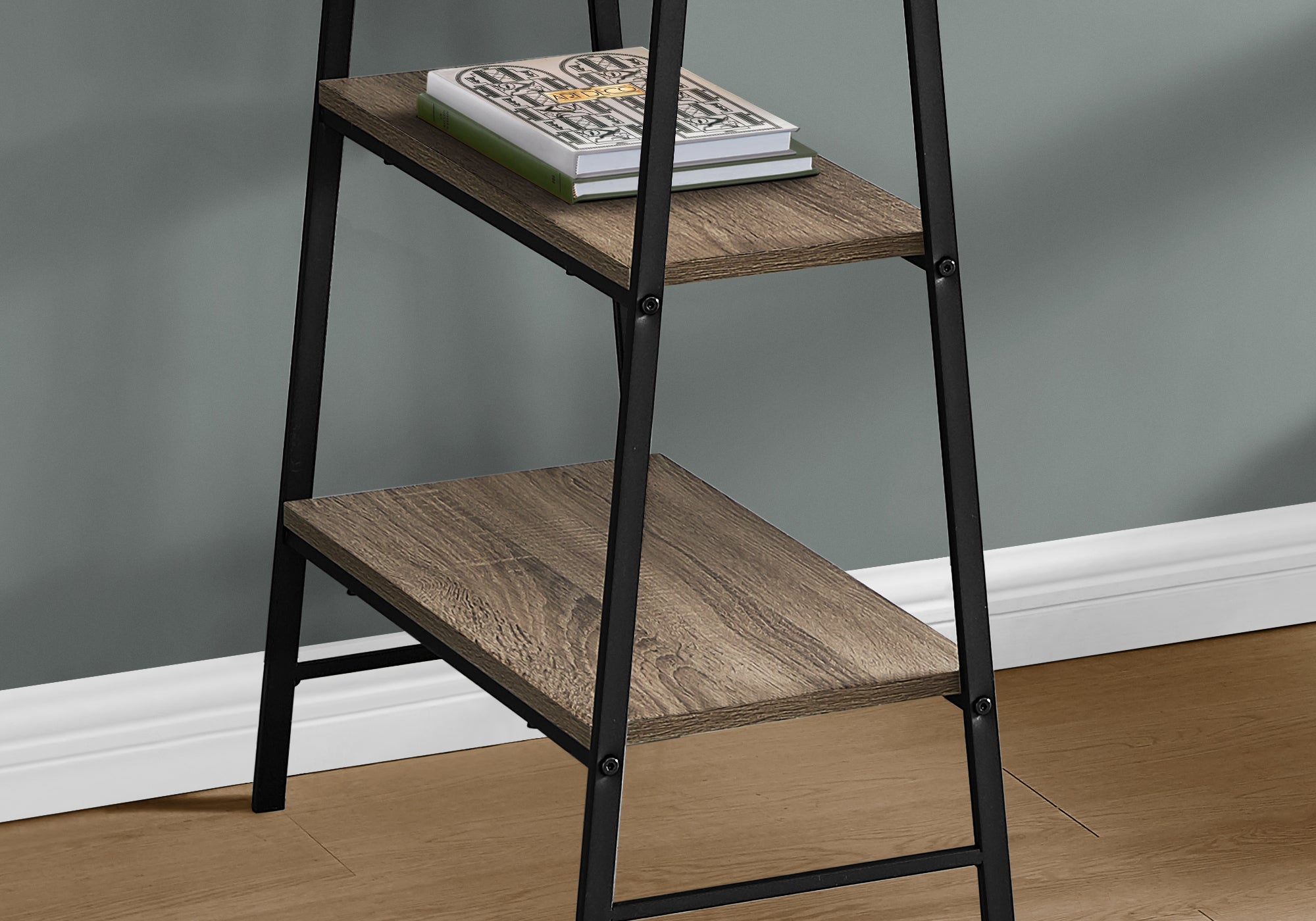 BUREAU D'ORDINATEUR - 48"L / TAUPE FONCE / METAL NOIR