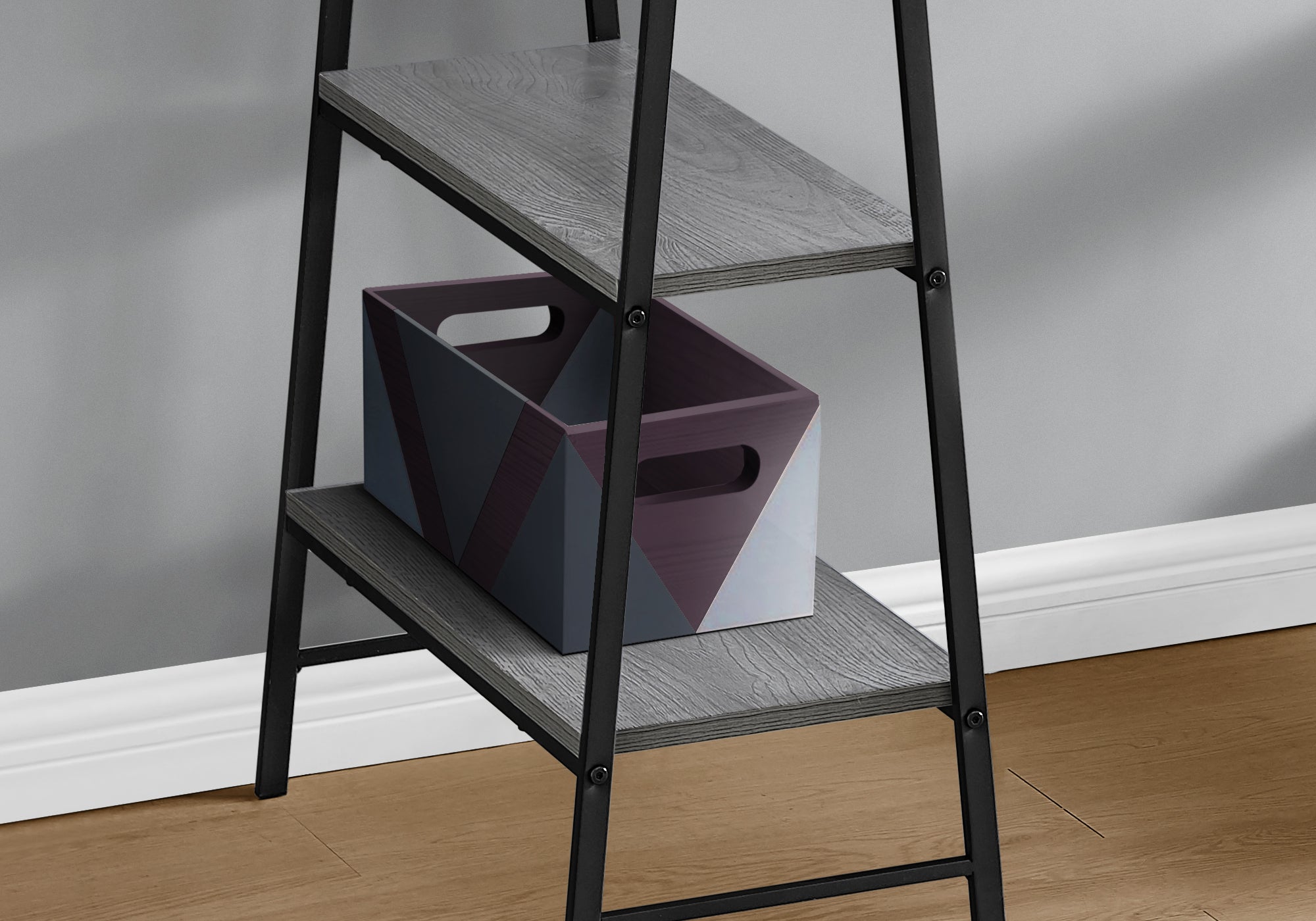 BUREAU D'ORDINATEUR - 48"L / GRIS / METAL NOIR