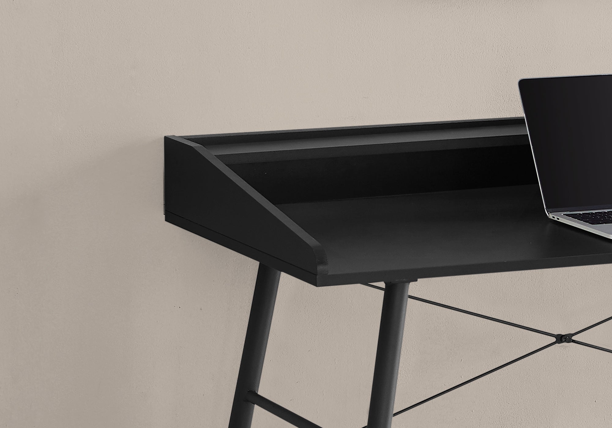 BUREAU D'ORDINATEUR - 48"L / NOIR / MÉTAL NOIR