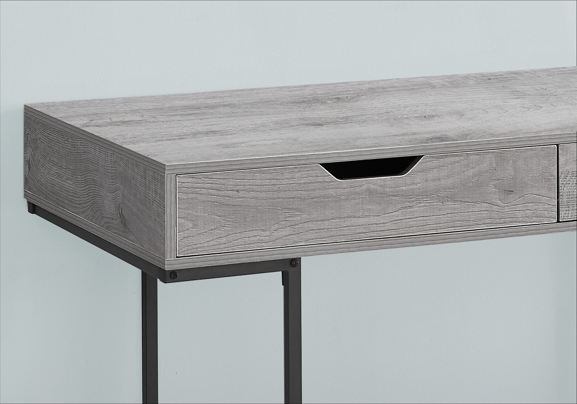 BUREAU D'ORDINATEUR - 48"L / GRIS / METAL NOIR 