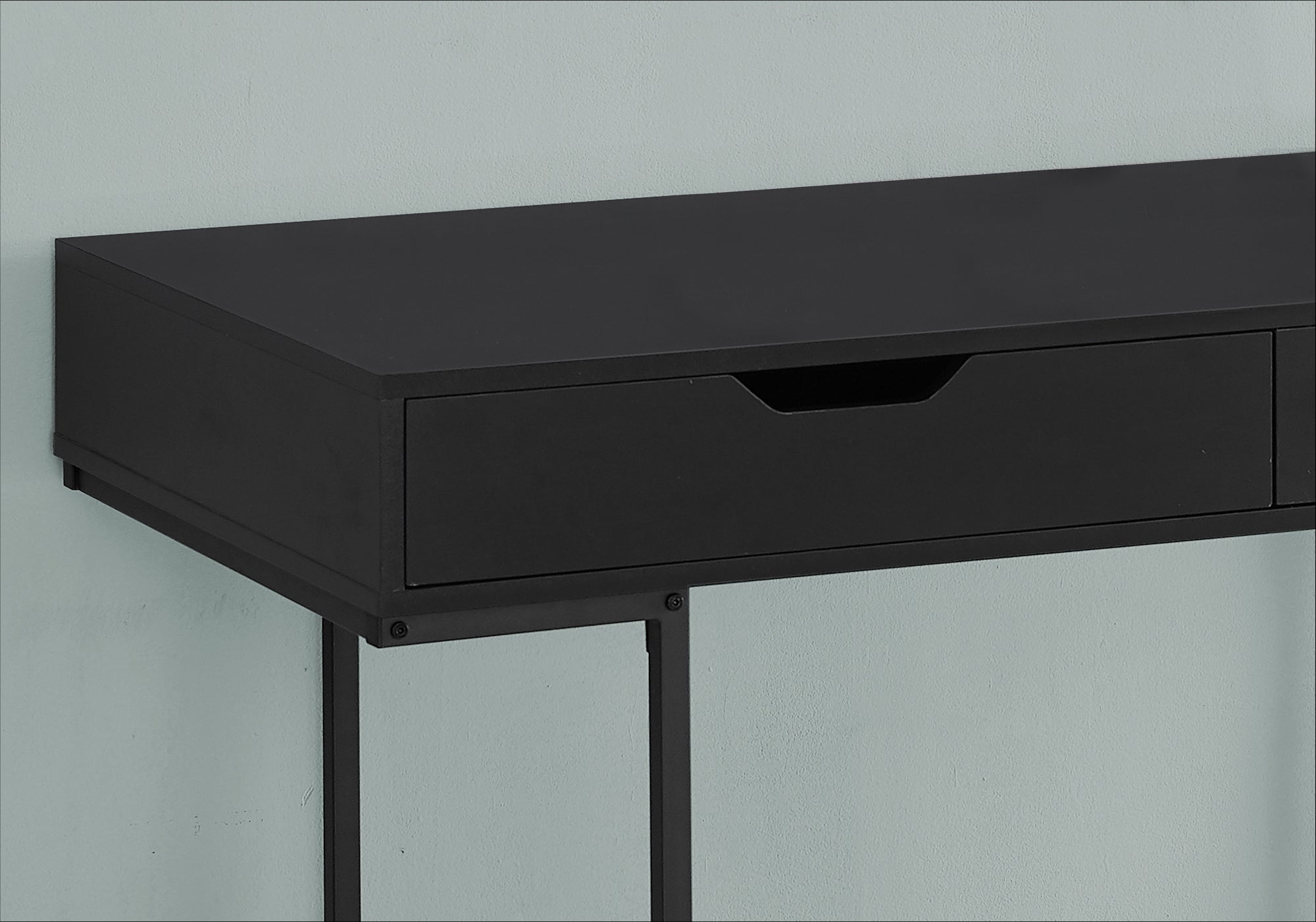 BUREAU D'ORDINATEUR - 48"L / NOIR / MÉTAL NOIR