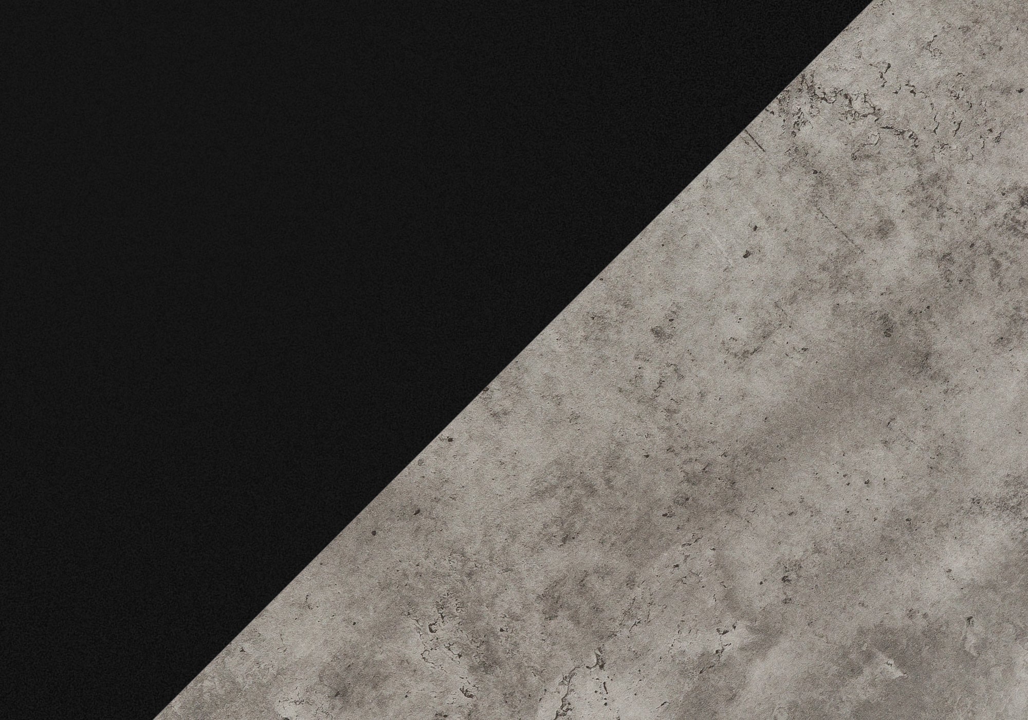 BUREAU D'ORDINATEUR - 48"L / NOIR/ BÉTON/ MÉTAL NOIR / G/D 