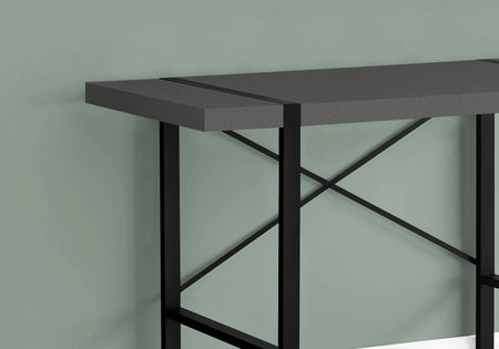 BUREAU D'ORDINATEUR - 48"L / GRIS MODERNE / METAL NOIR