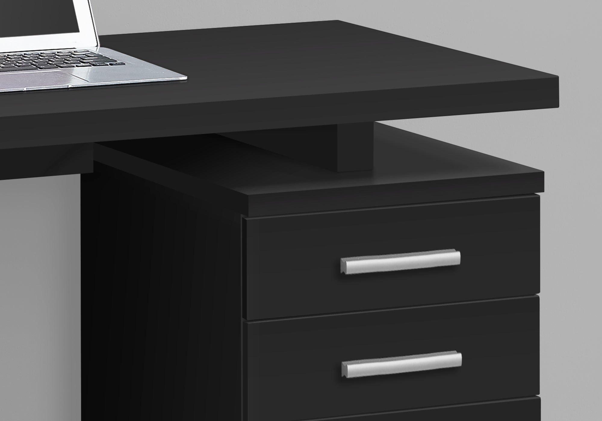 BUREAU D'ORDINATEUR - 48"L / NOIR ORIENTATION GAUCHE OU DROITE 