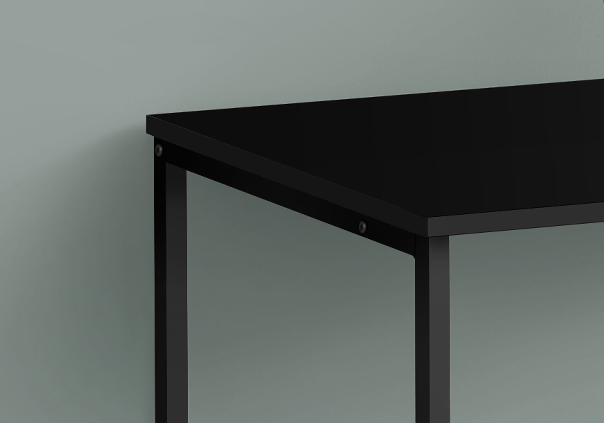 BUREAU D'ORDINATEUR - 40"L / NOIR / MÉTAL NOIR