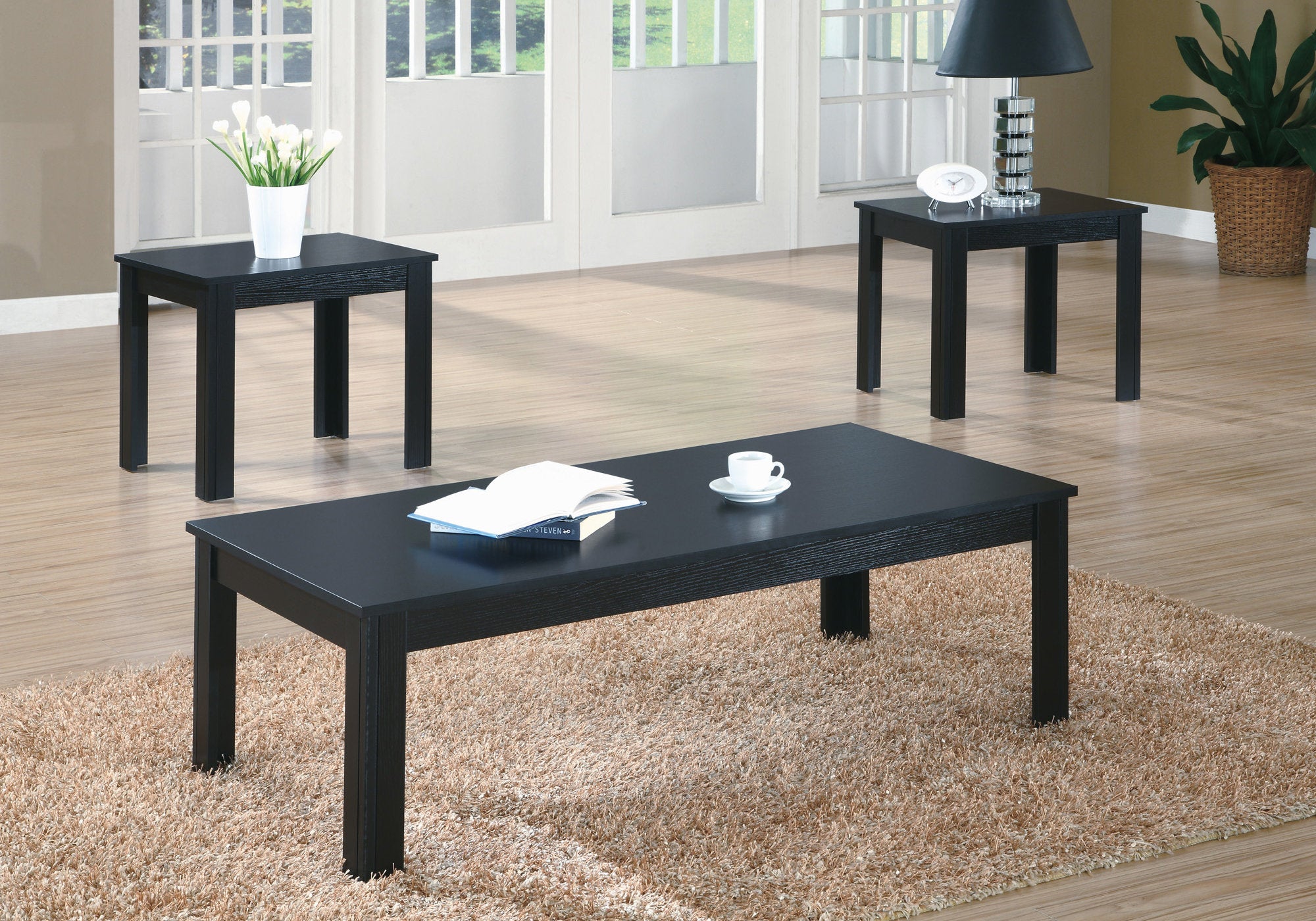 SET DE TABLE - 3PCS / NOIR 