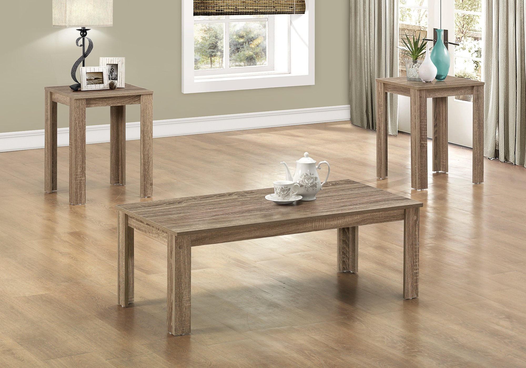 SET DE TABLE - 3PCS / TAUPE FONCE 