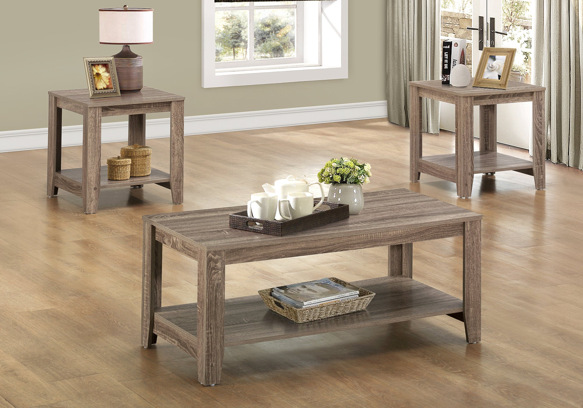 SET DE TABLE - 3PCS / TAUPE FONCÉ 